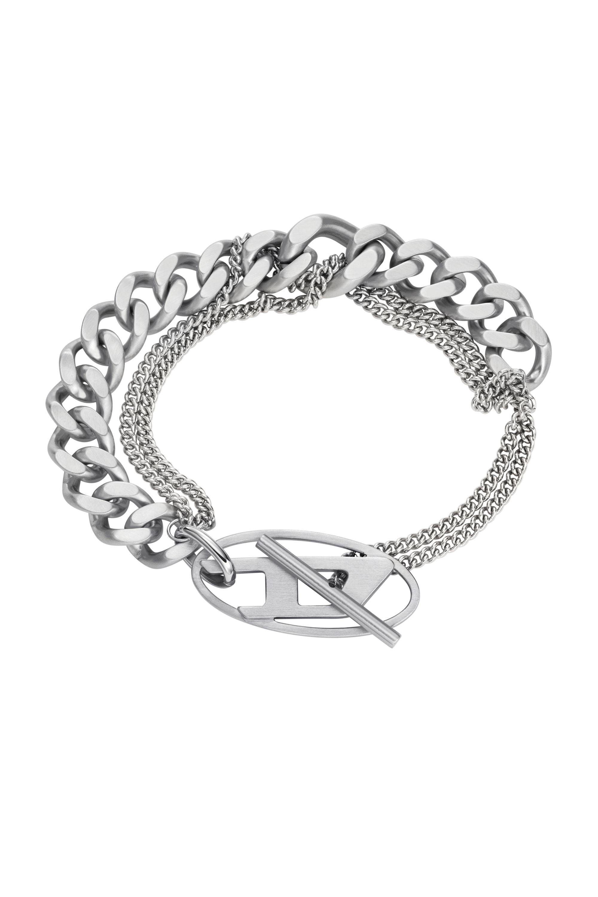 【DIESEL】Dx1550040 Jewel Women's Stainless Steel Chain Bracelet | Silver | Diesel