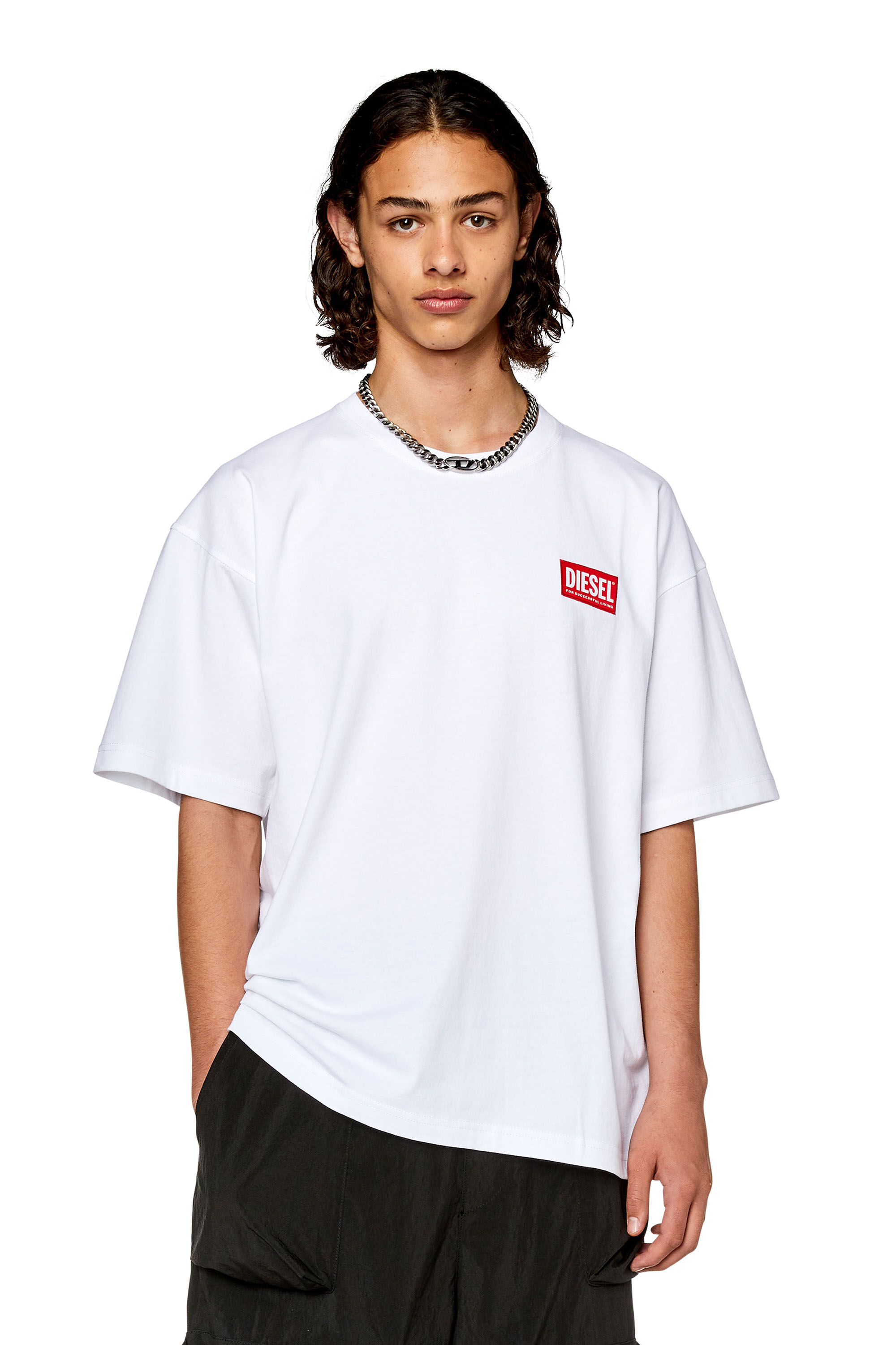 Men's T-shirt with logo patch | T-NLABEL-L1 Diesel