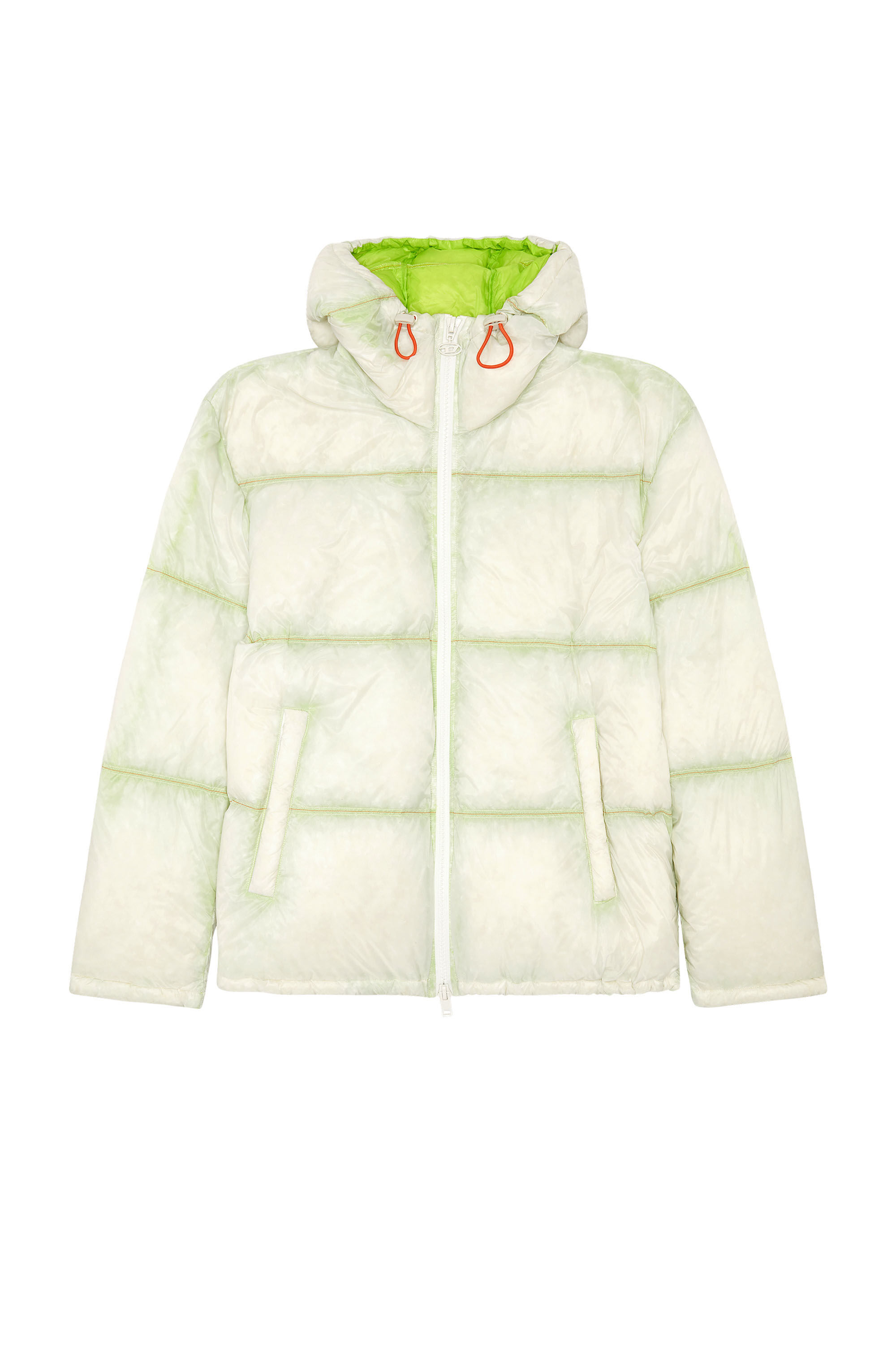 Men's Hooded down jacket in sheer ripstop | Multicolor | Diesel
