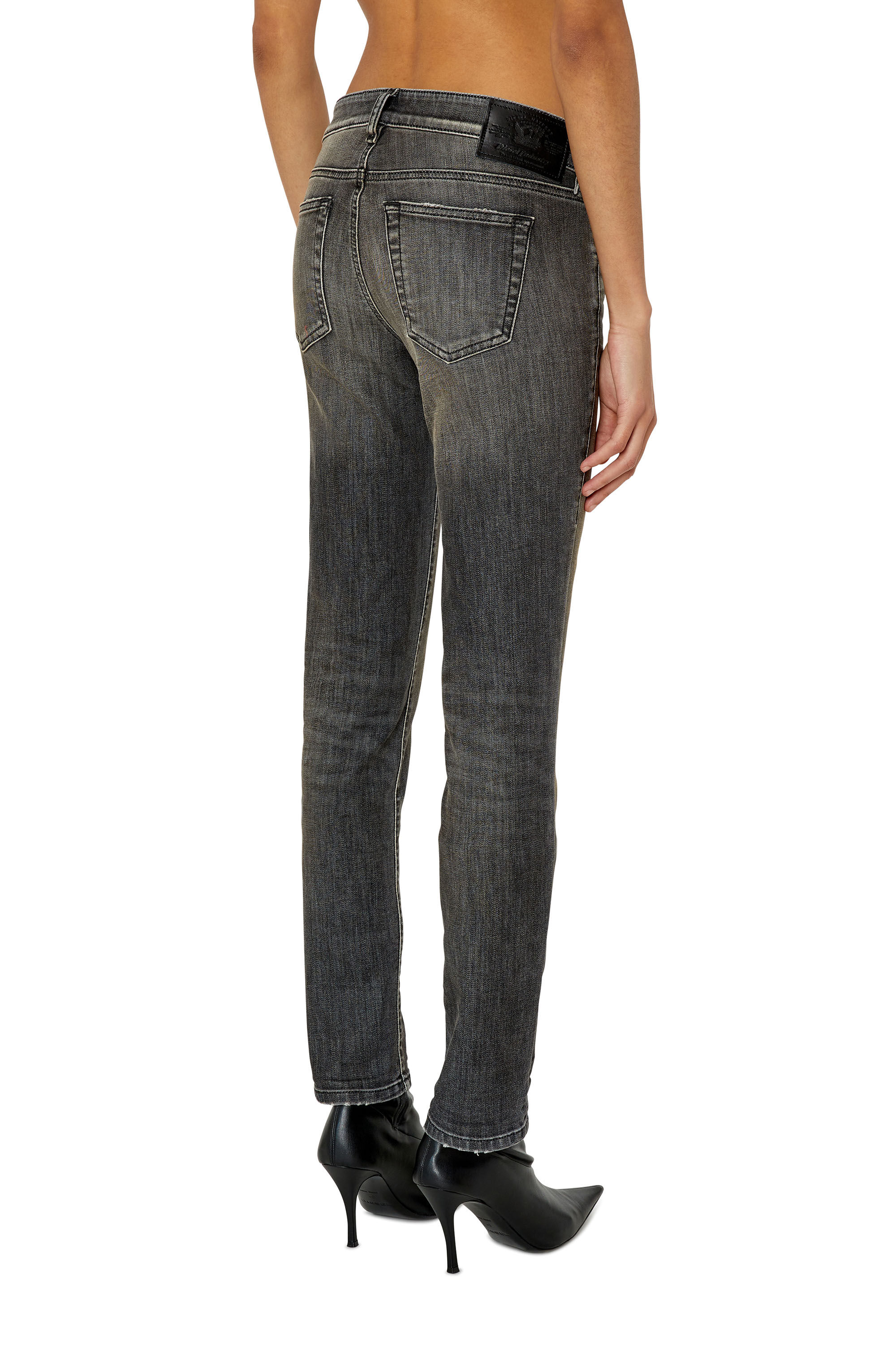 Diesel - Slim D-Ollies JoggJeans® 09F01, Negro/Gris oscuro - Image 5