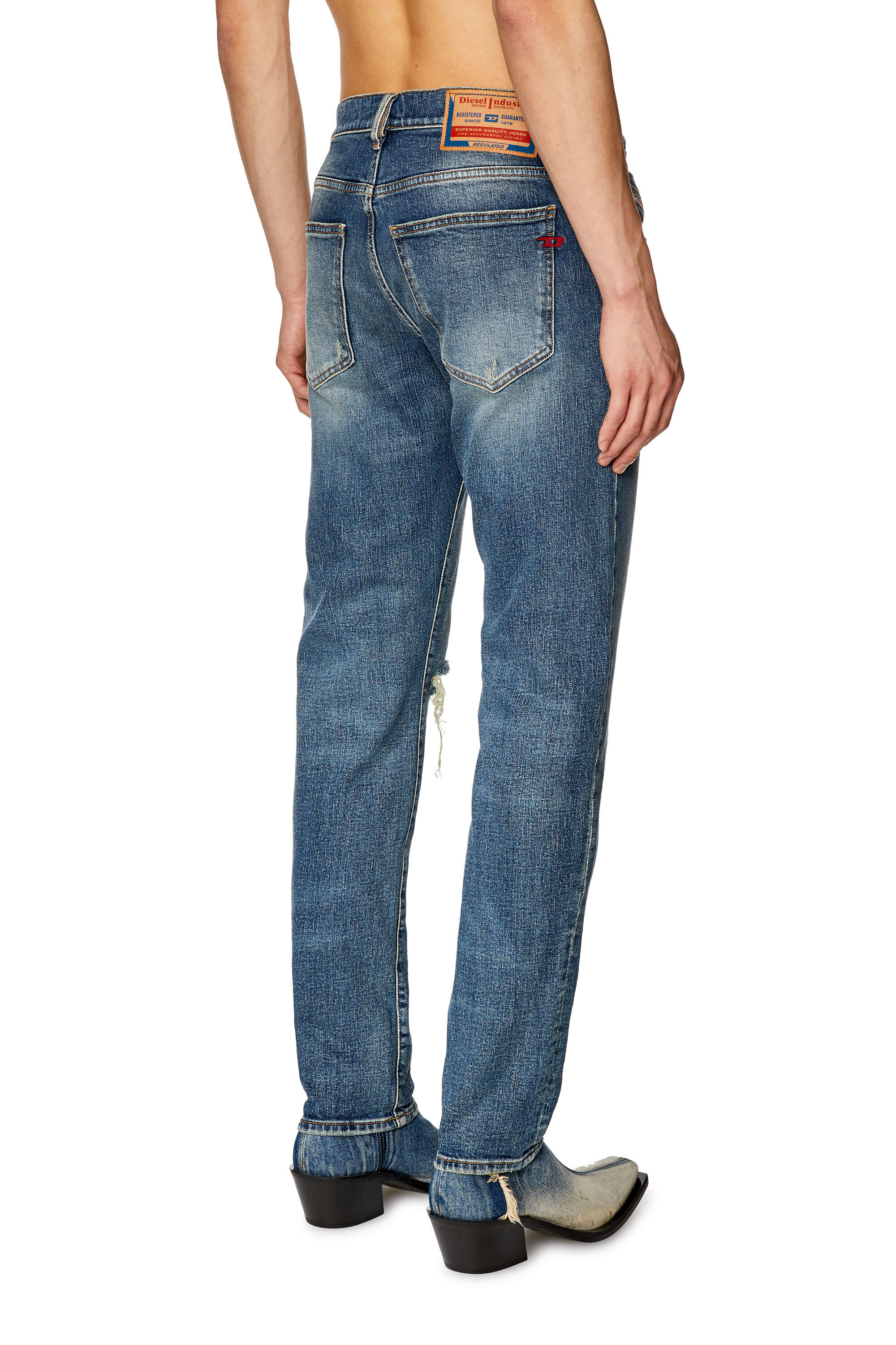 Diesel - Slim Jeans 2019 D-Strukt 007M5, Azul Oscuro - Image 4