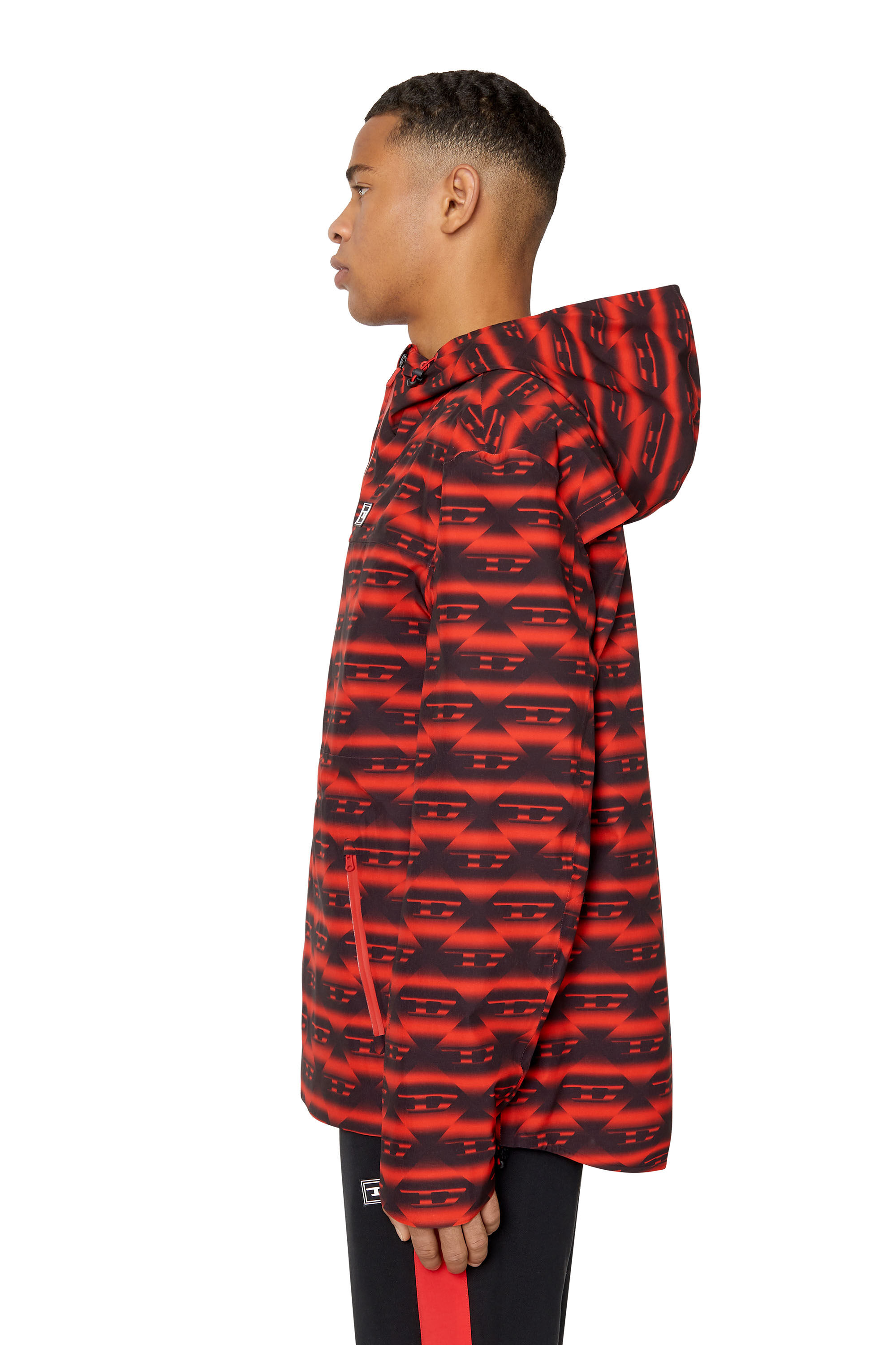 Men's Monogram windbreaker | Red | Diesel Men's Monogram windbreaker | Red | Diesel
