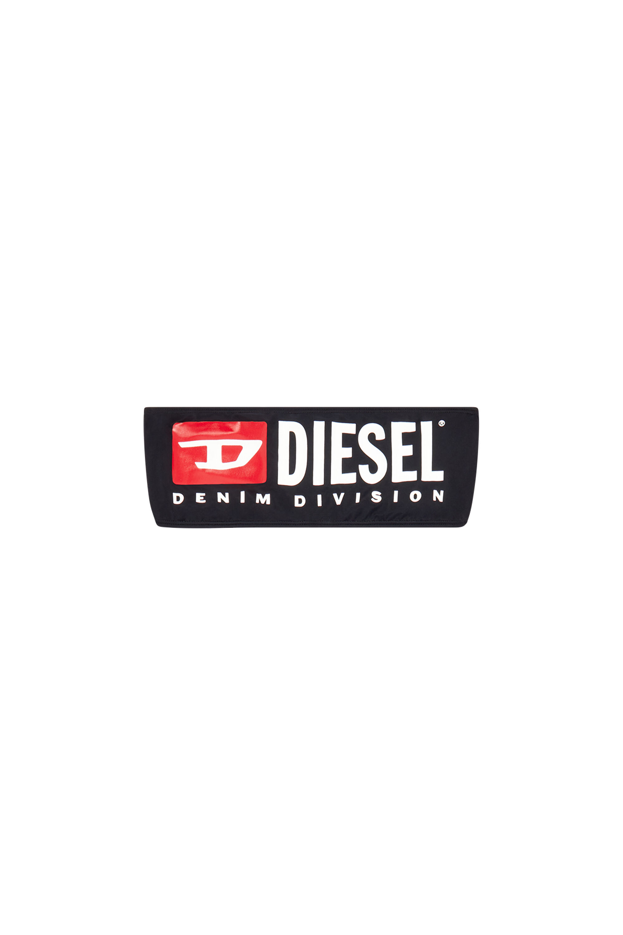 Women's Bandeau bikini top with maxi logo | Black | Diesel