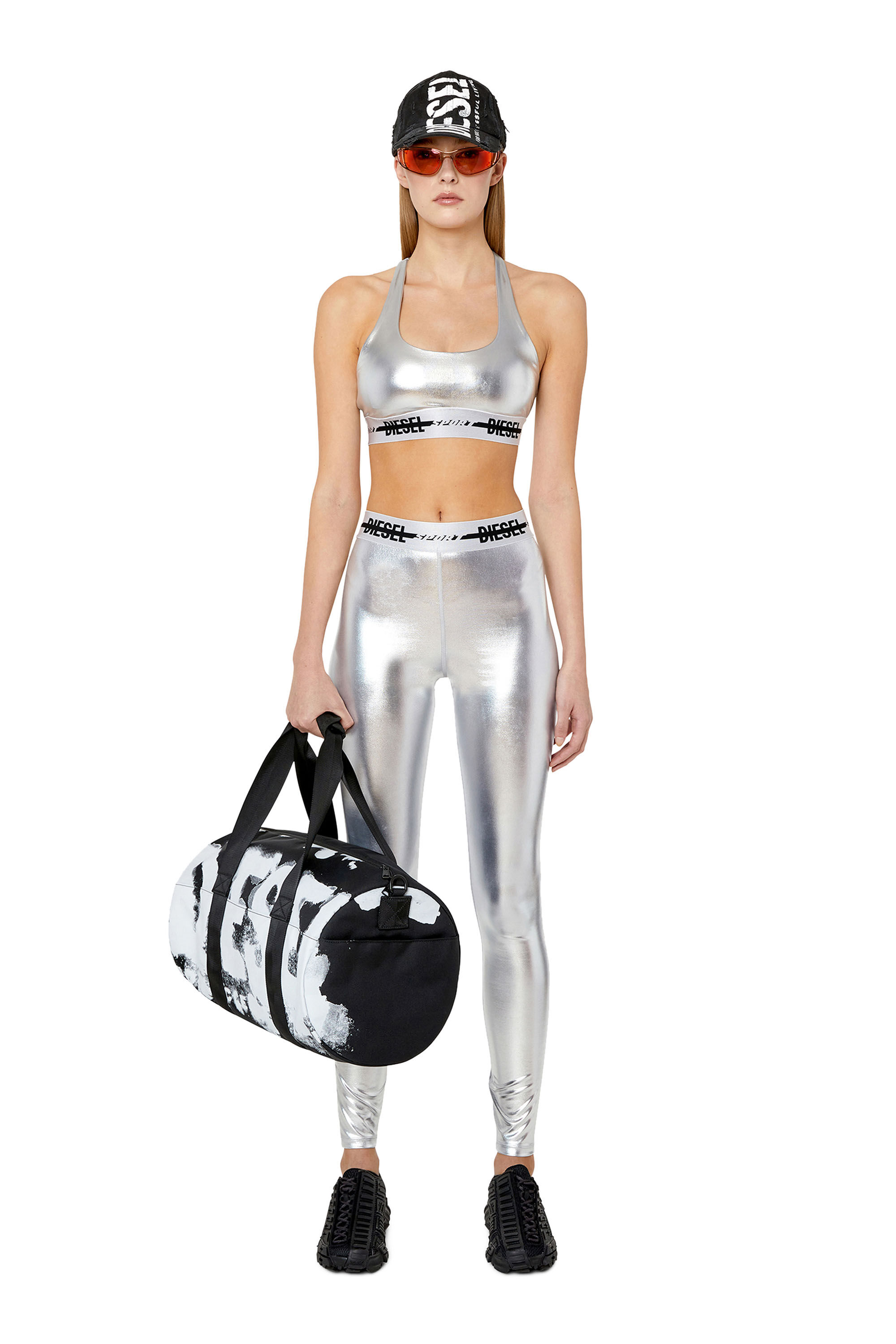 Metallic sports leggings hot sale