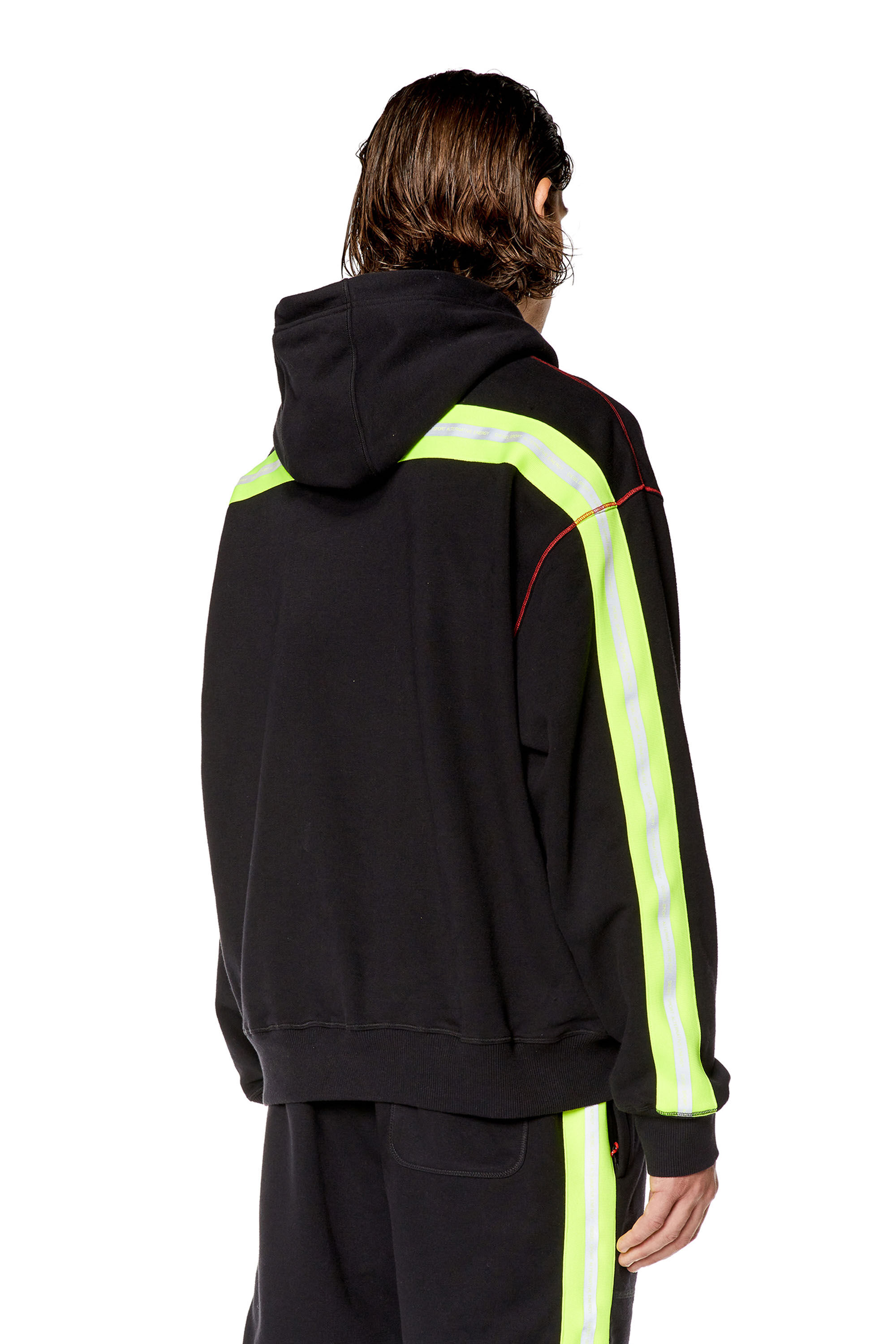 Men's Hoodie with reflective logo bands | Multicolor | Diesel Men's Hoodie with reflective logo bands | Multicolor | Diesel