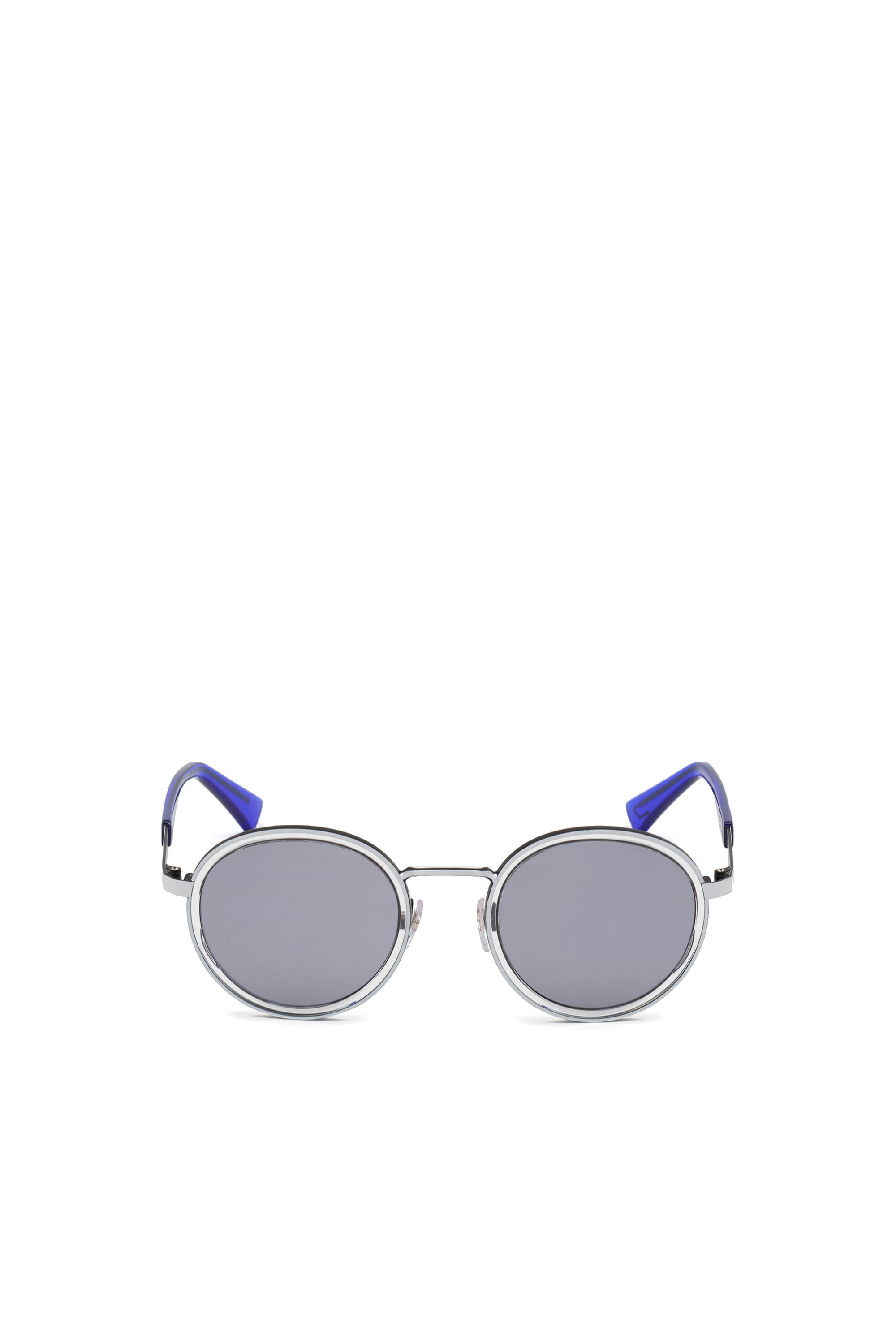 Diesel - DL0321, Unisex's Unisex glasses in metal with "Pride" theme in Grey/Blue - 1