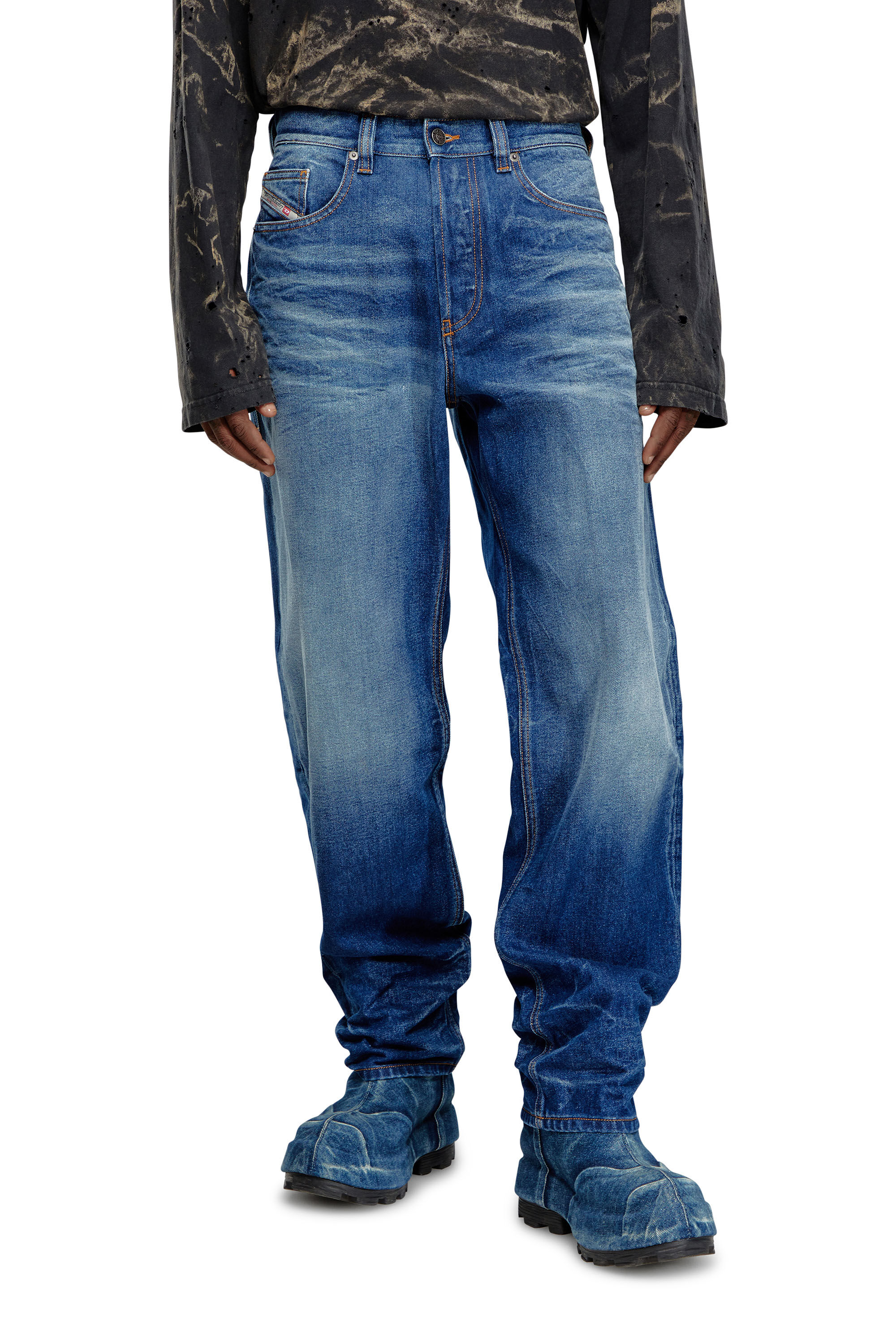 Diesel - Straight Jeans 2010 D-Macs 09I46, Azul medio - Image 3