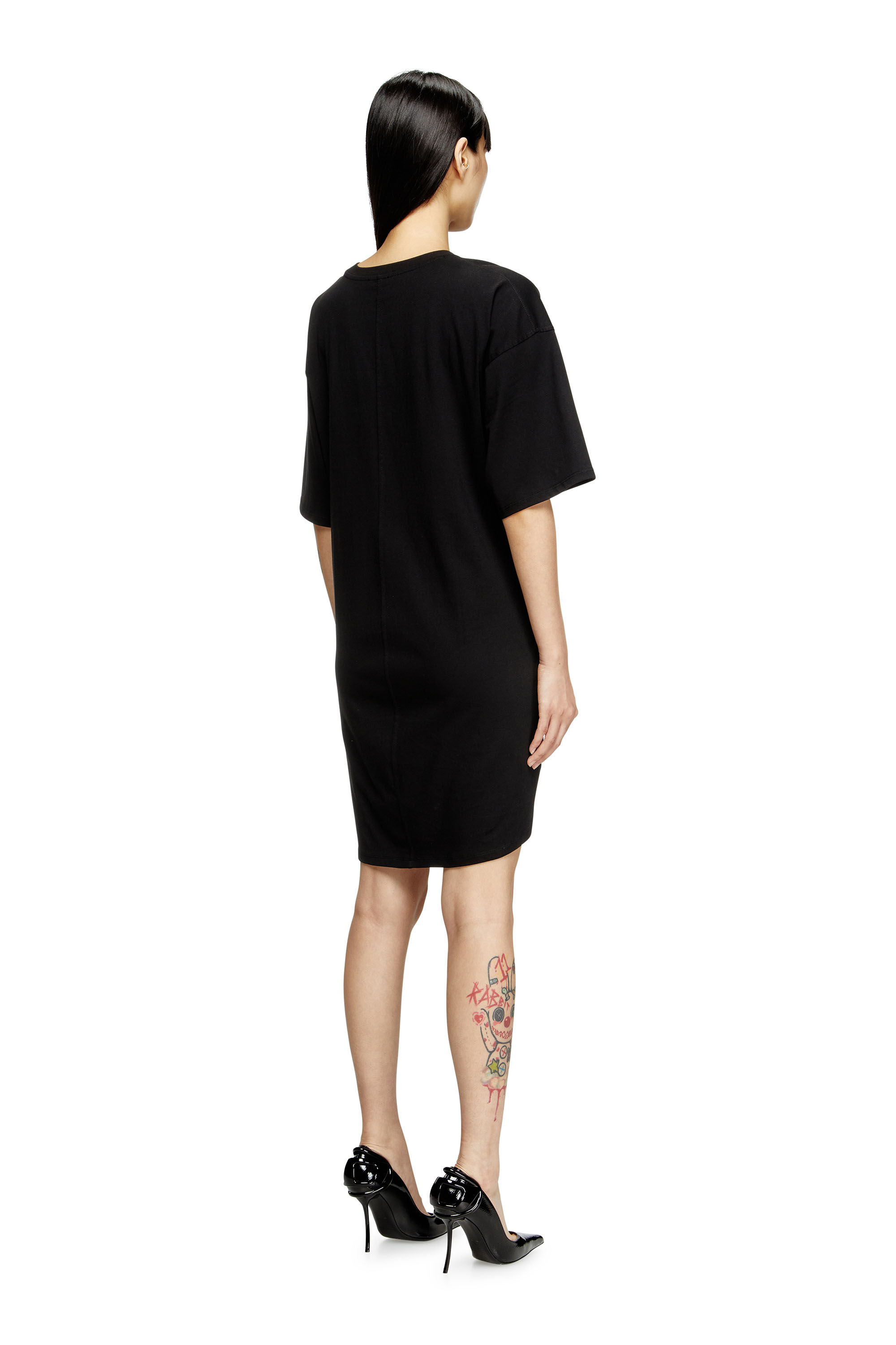 パーティードレス DIESEL A192320NIAX Dresses D-Eivor dress Women's T-shirt dress with tie front | Black | Diesel
