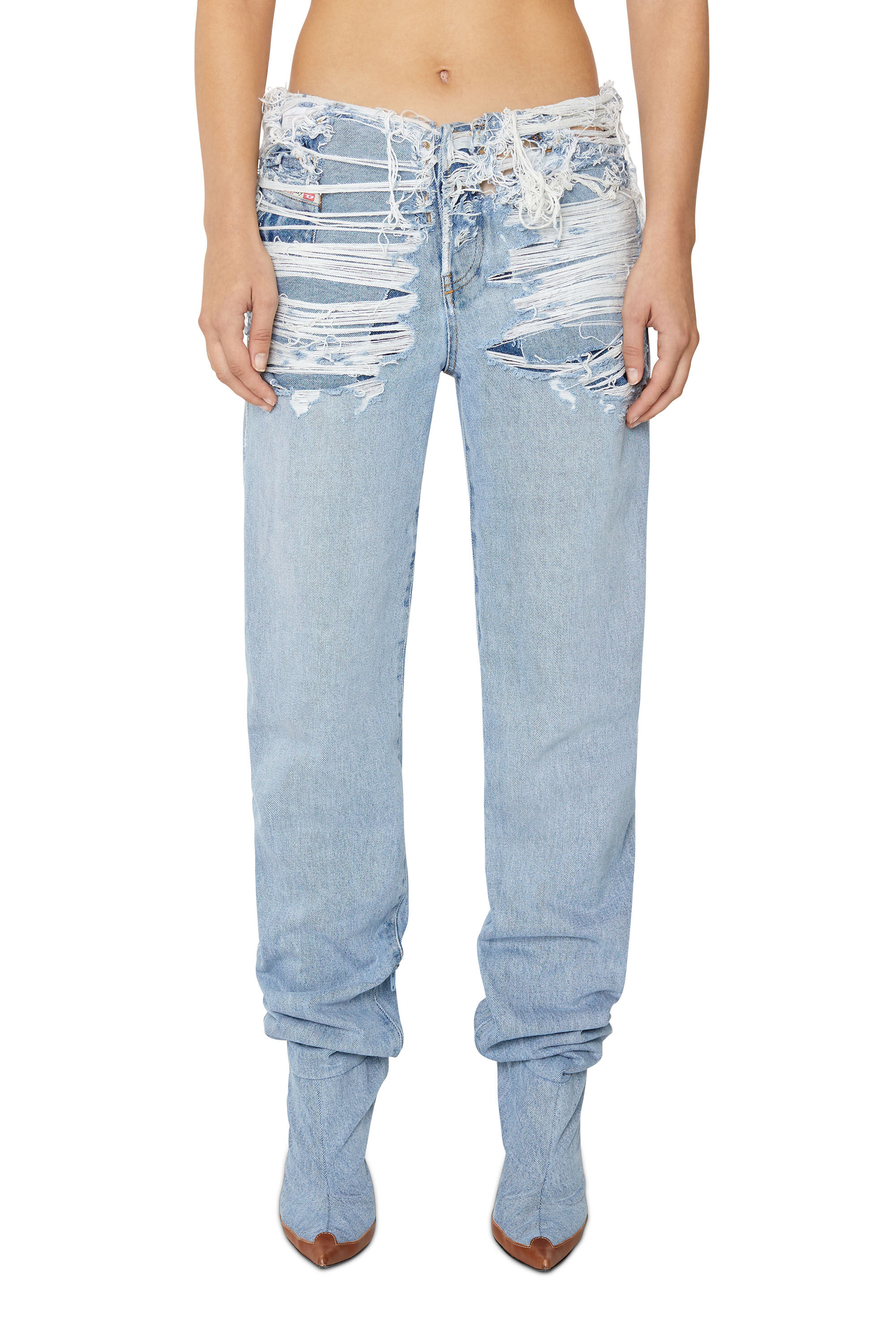 1956 D-Tulip Woman: Straight medium blue Jeans | Diesel
