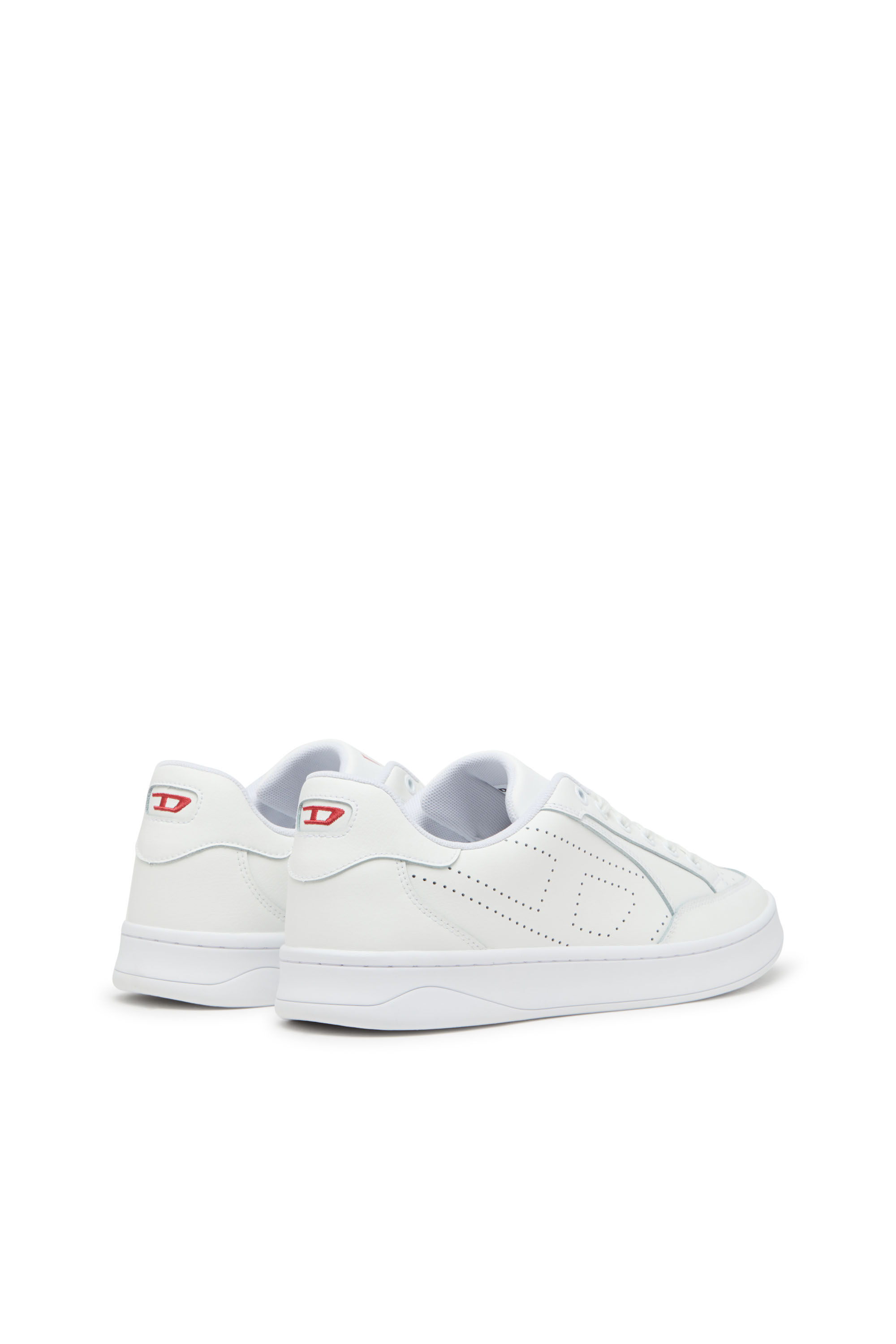Men's S-Dakota-Leather sneakers with perforated logo | White