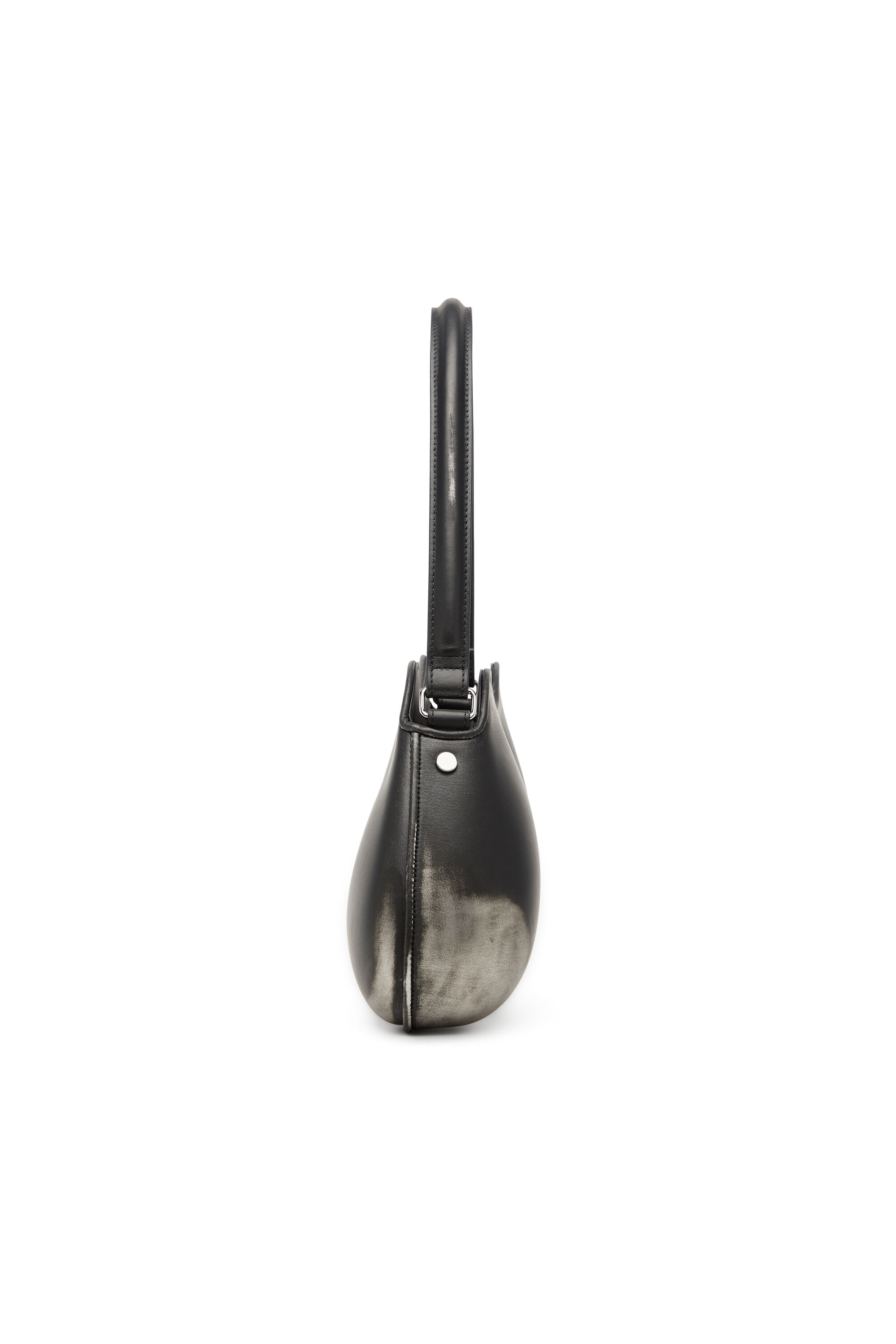 Diesel - DOUBLE-D SHOULDER, Double-D-Bolso de hombro rígido en PU cepillado Mujer in Negro - 4