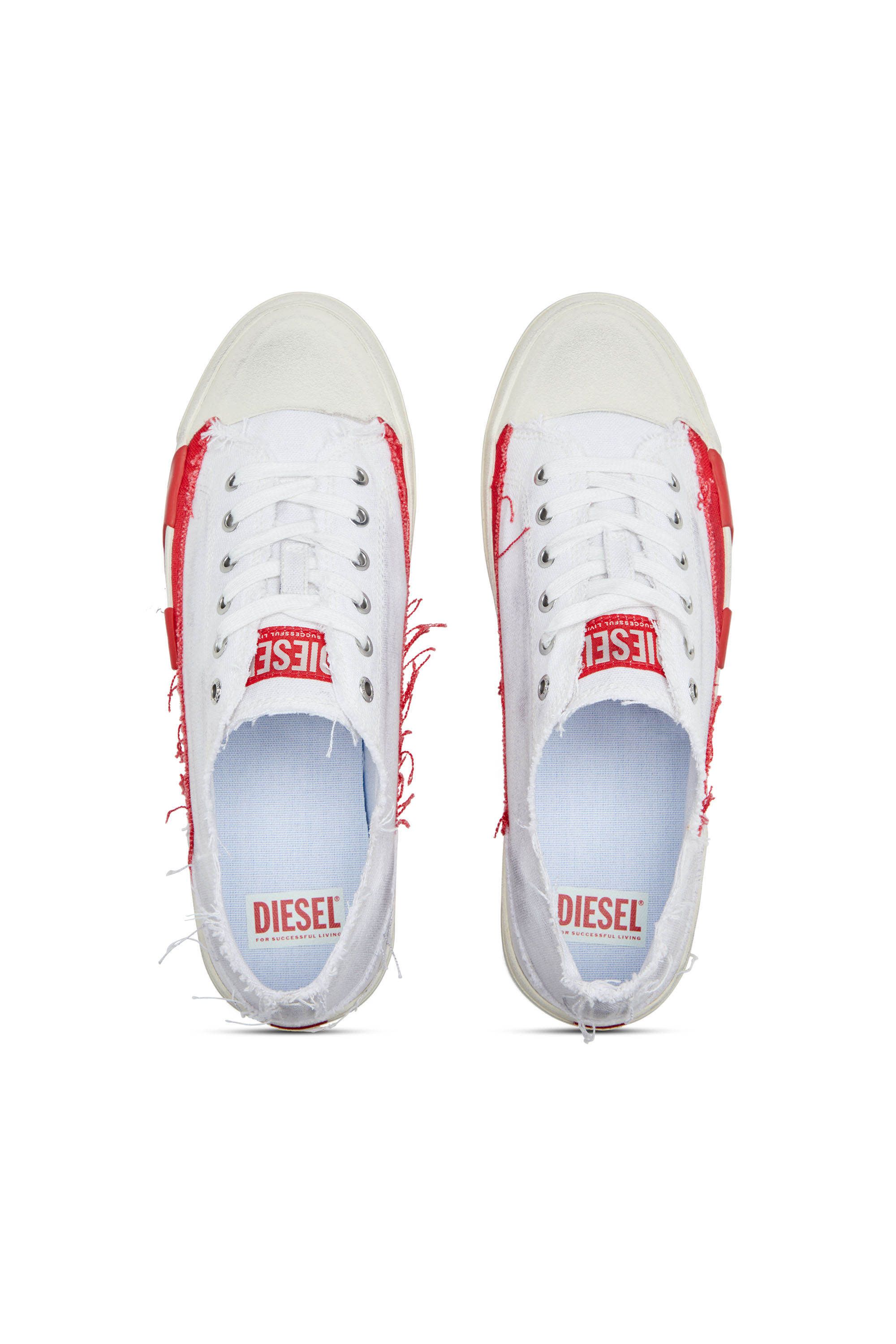 Men's S-D-Verse-Dirty-effect canvas sneakers | Multicolor