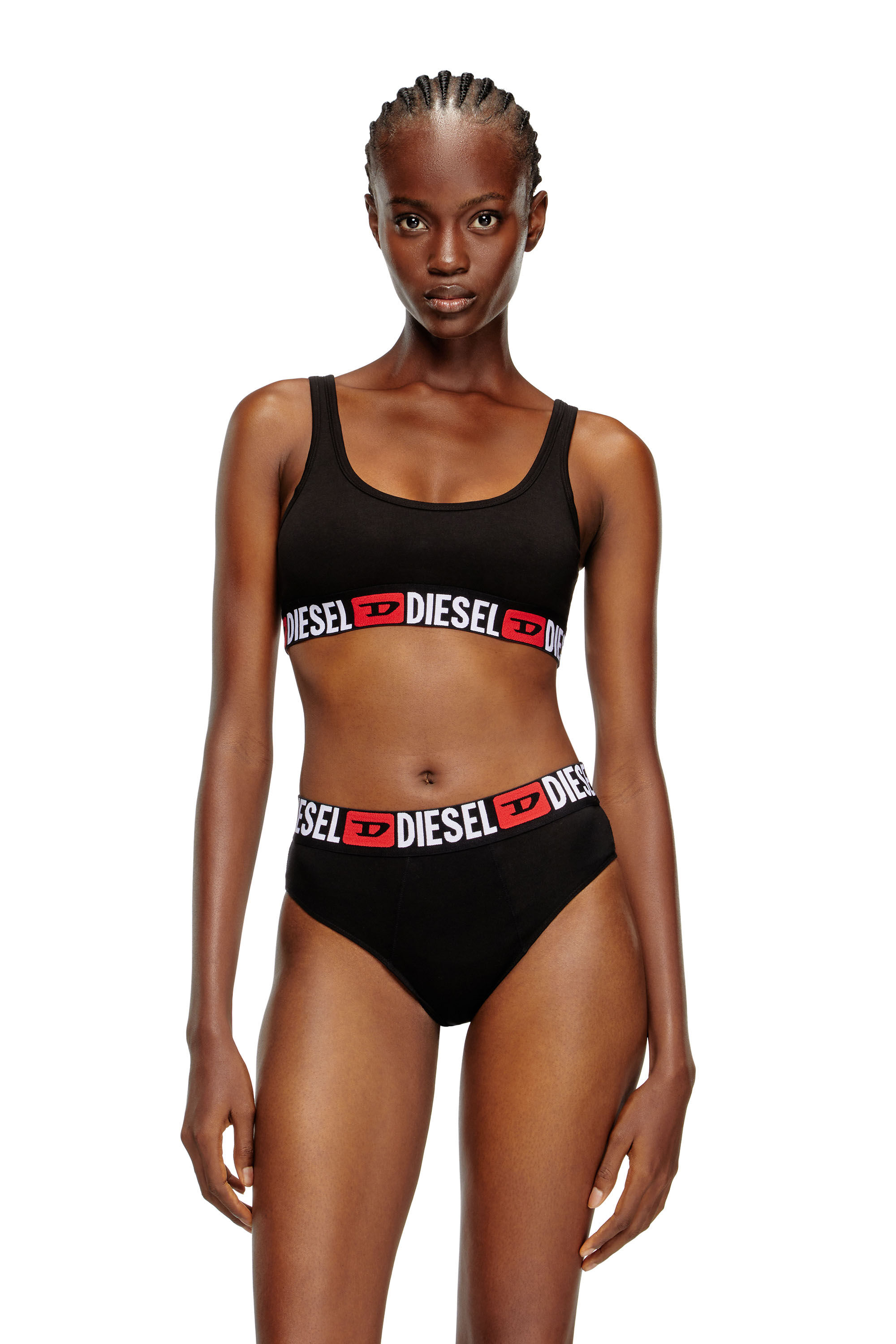 Women's Bralette with logo band | Black | Diesel