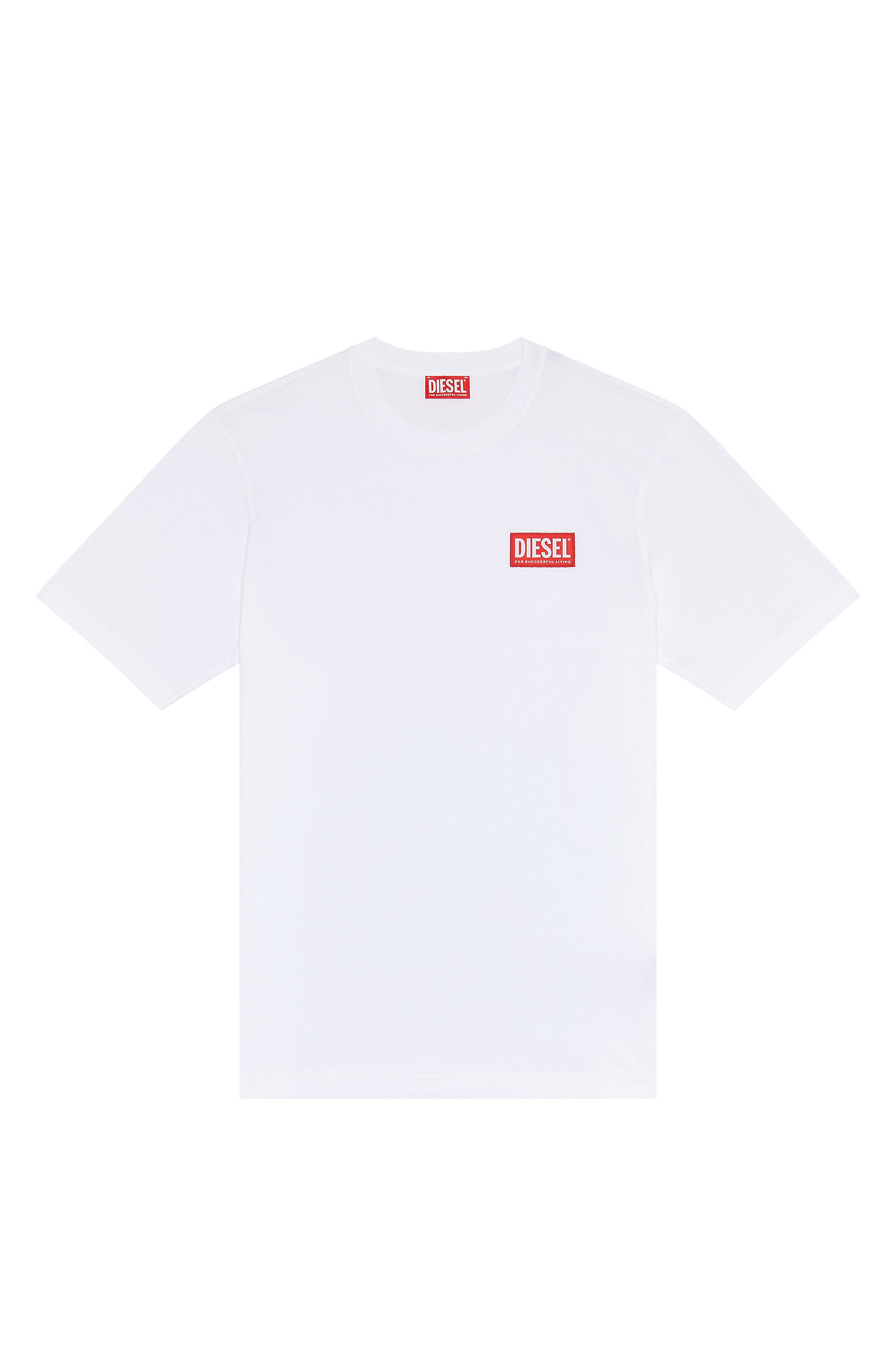 Men's T-shirt with logo patch | White | Diesel