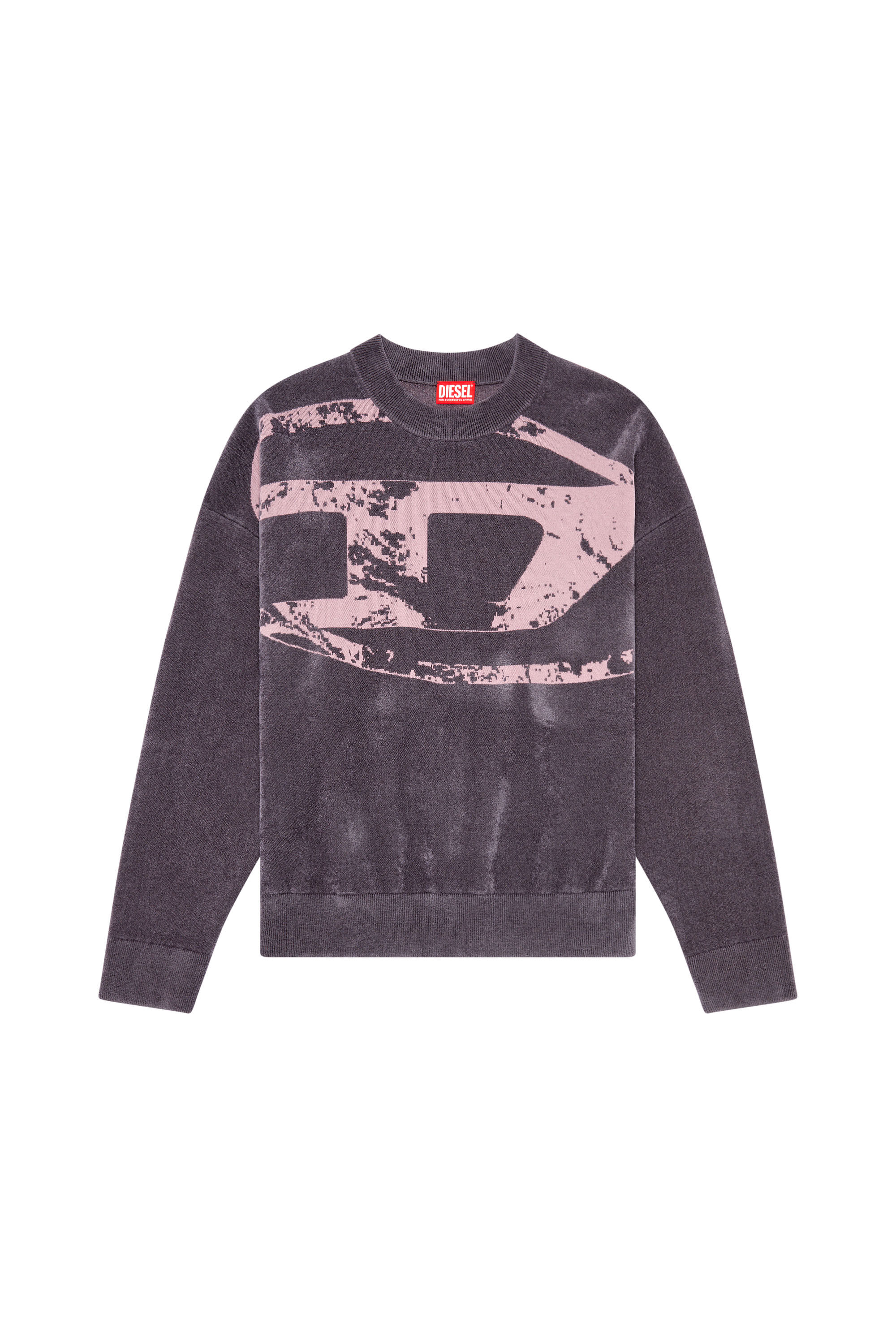 Men's Sweatshirt with distressed oval D | Grey | Diesel