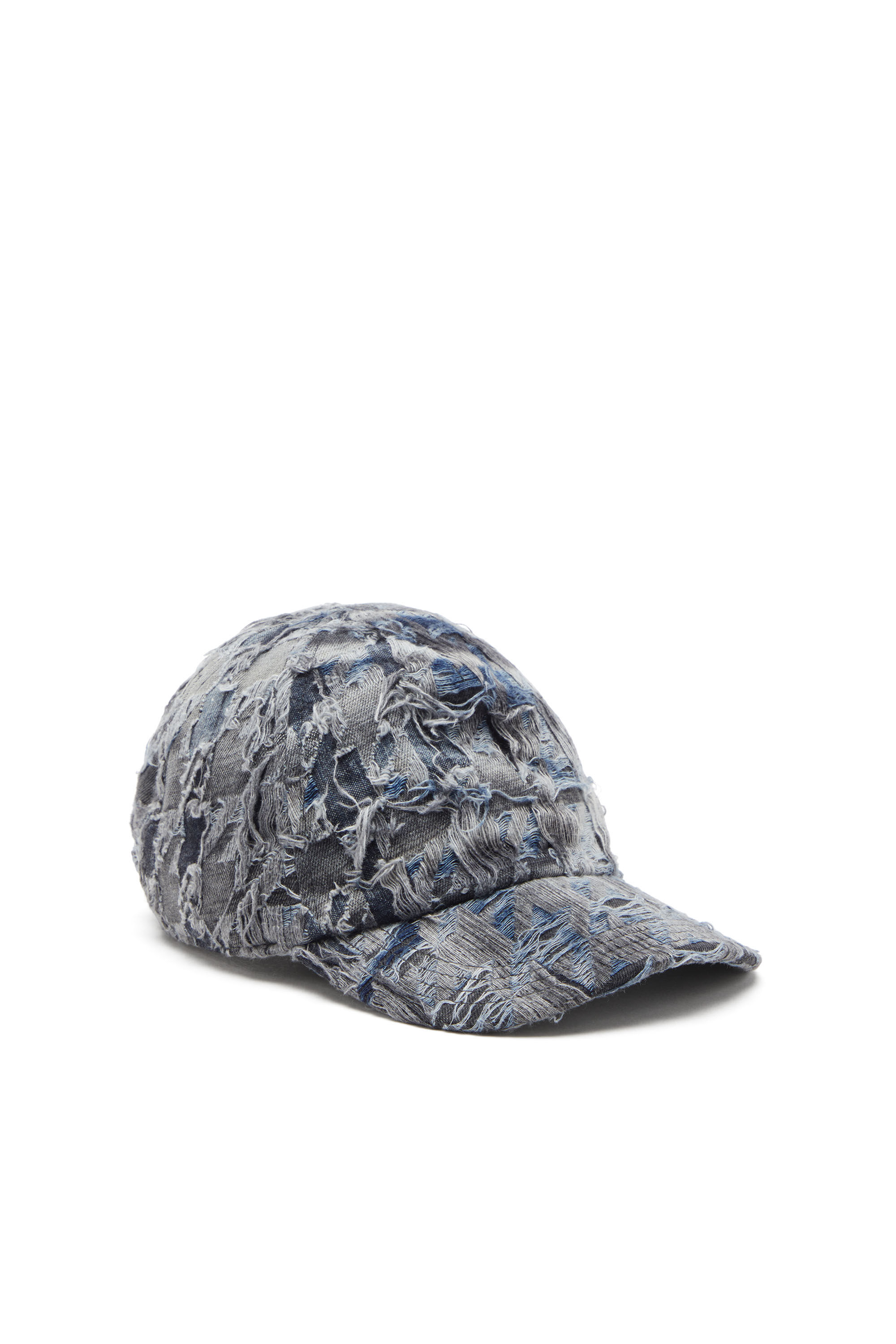Diesel - C-PIED, Gorra de béisbol de denim desgastado Hombre in Azul marino - 1
