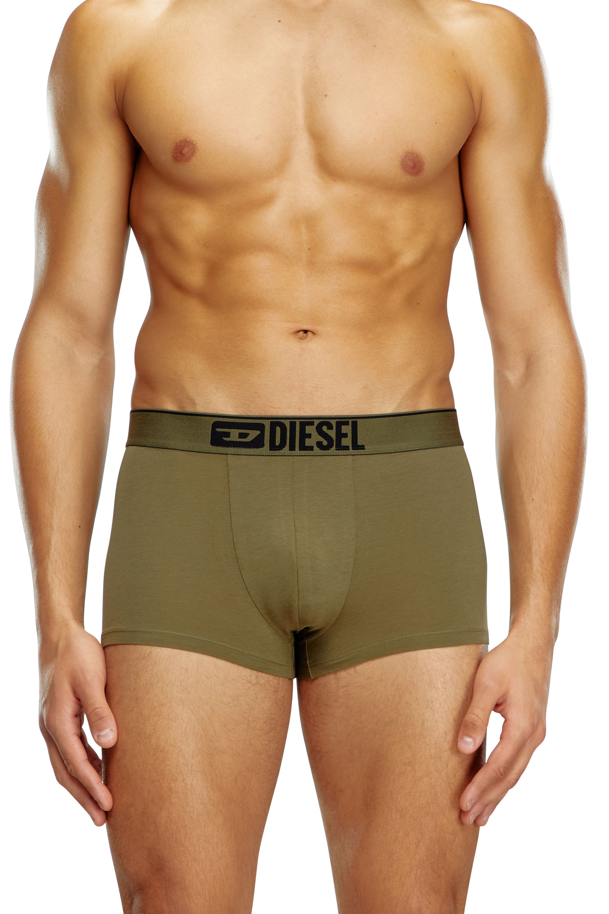 Diesel - UMBX-DAMIENTHREEPACK, Paquete de 3 bóxers ajustados lisos y de camuflaje Hombre in Verde - 1