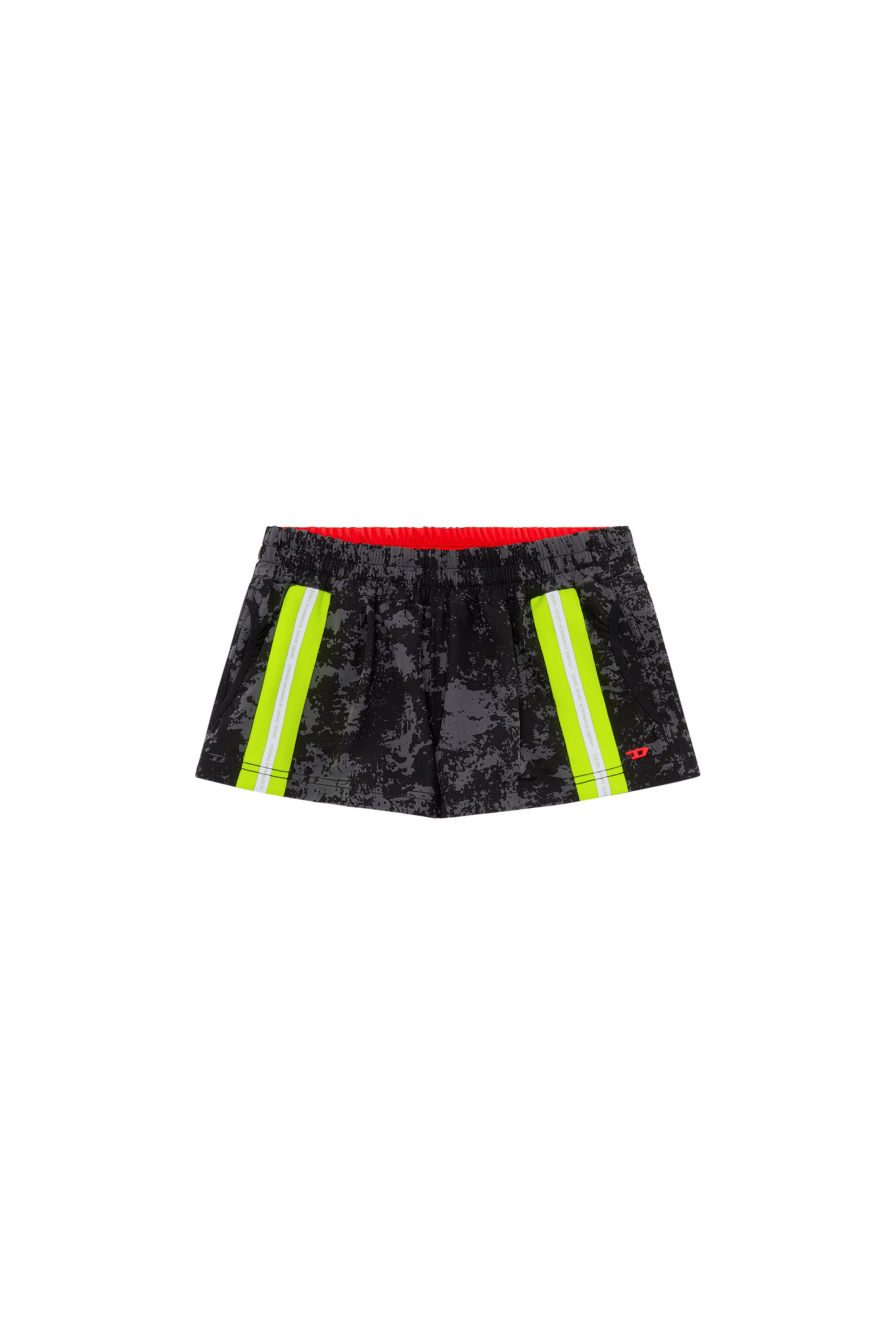 Women's Woven shorts with cloudy print | Multicolor | Diesel