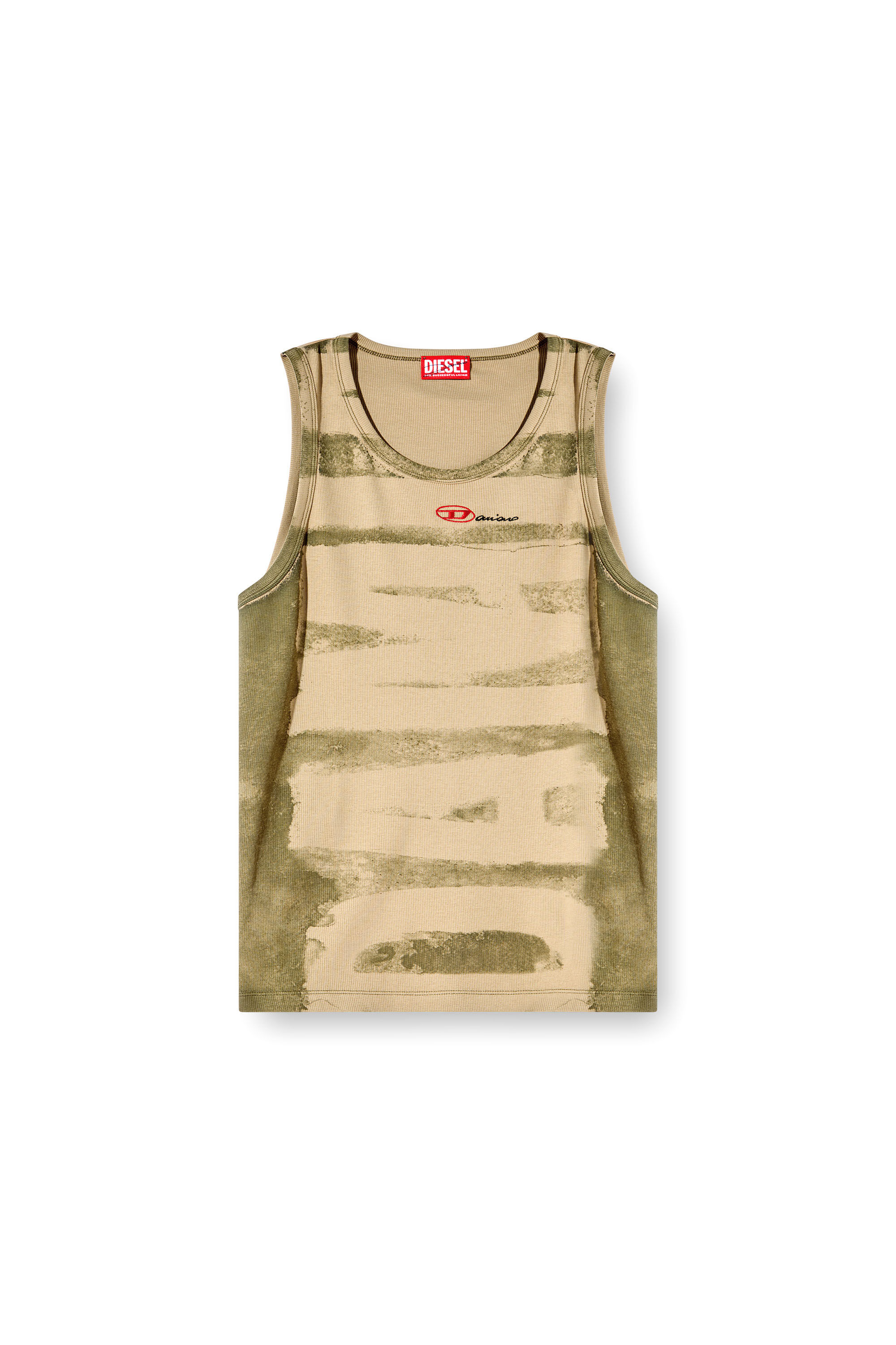 Women's Tank top with Damiano print | Green | Diesel