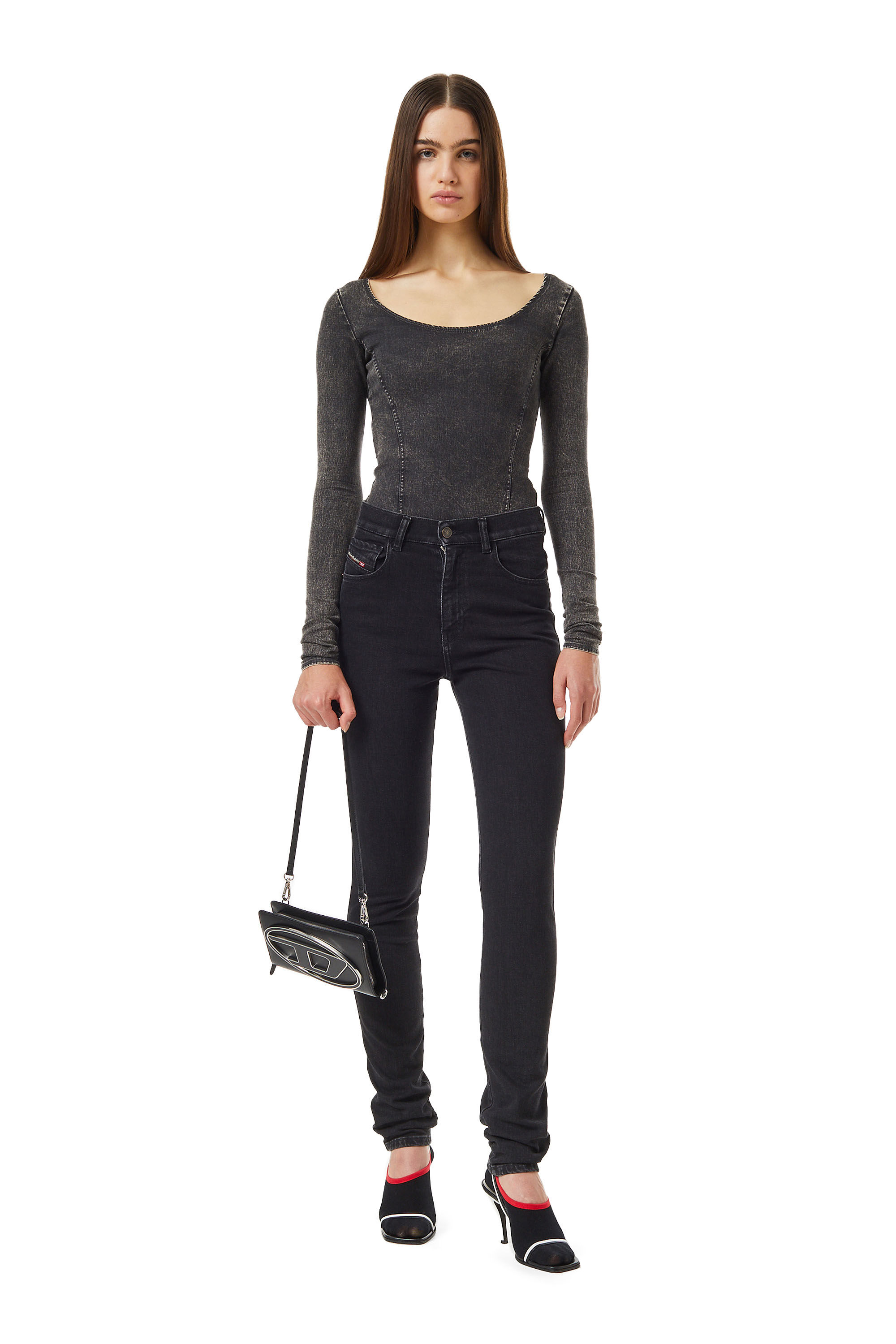 1994 Woman: Straight Black/Dark grey Jeans | Diesel