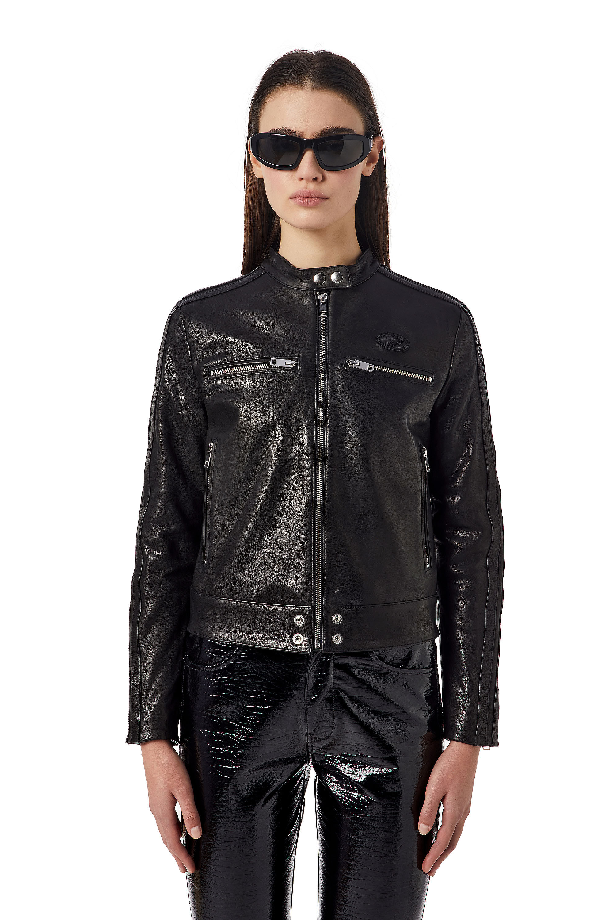 W-PEYT-SHORT-NEW-P1 Hooded down jacket in crinkled nylon