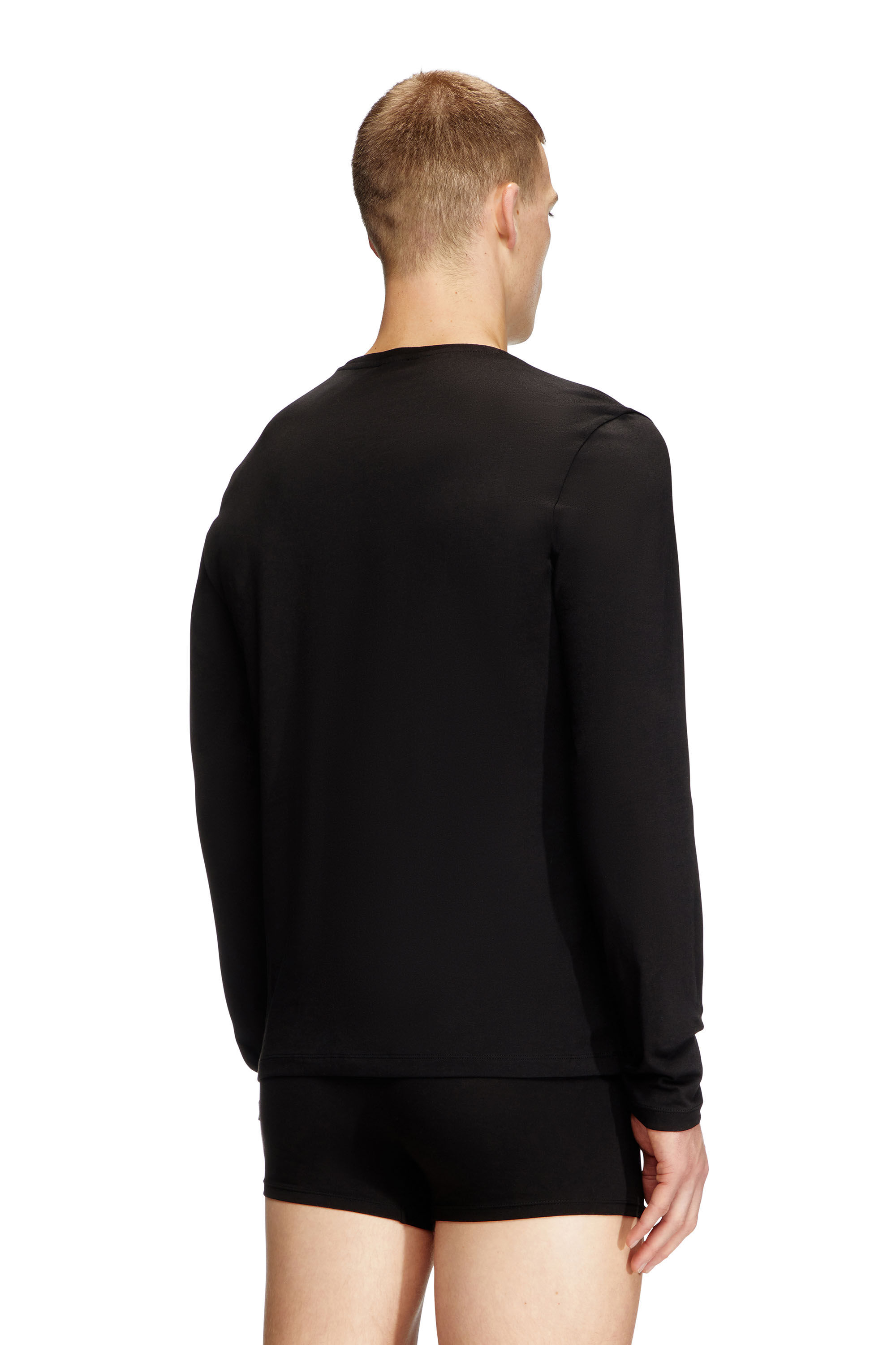 Men's Long-sleeve cotton T-shirt | Black | Diesel