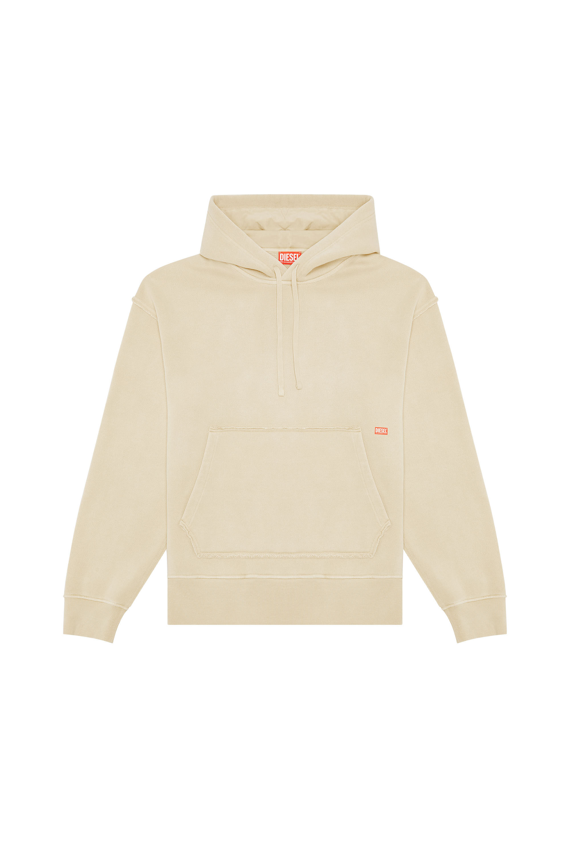 Diesel - S-MACS-HOOD-RW, Sudadera con capucha con logotipo Diesel Panther Hombre in Beige - 2