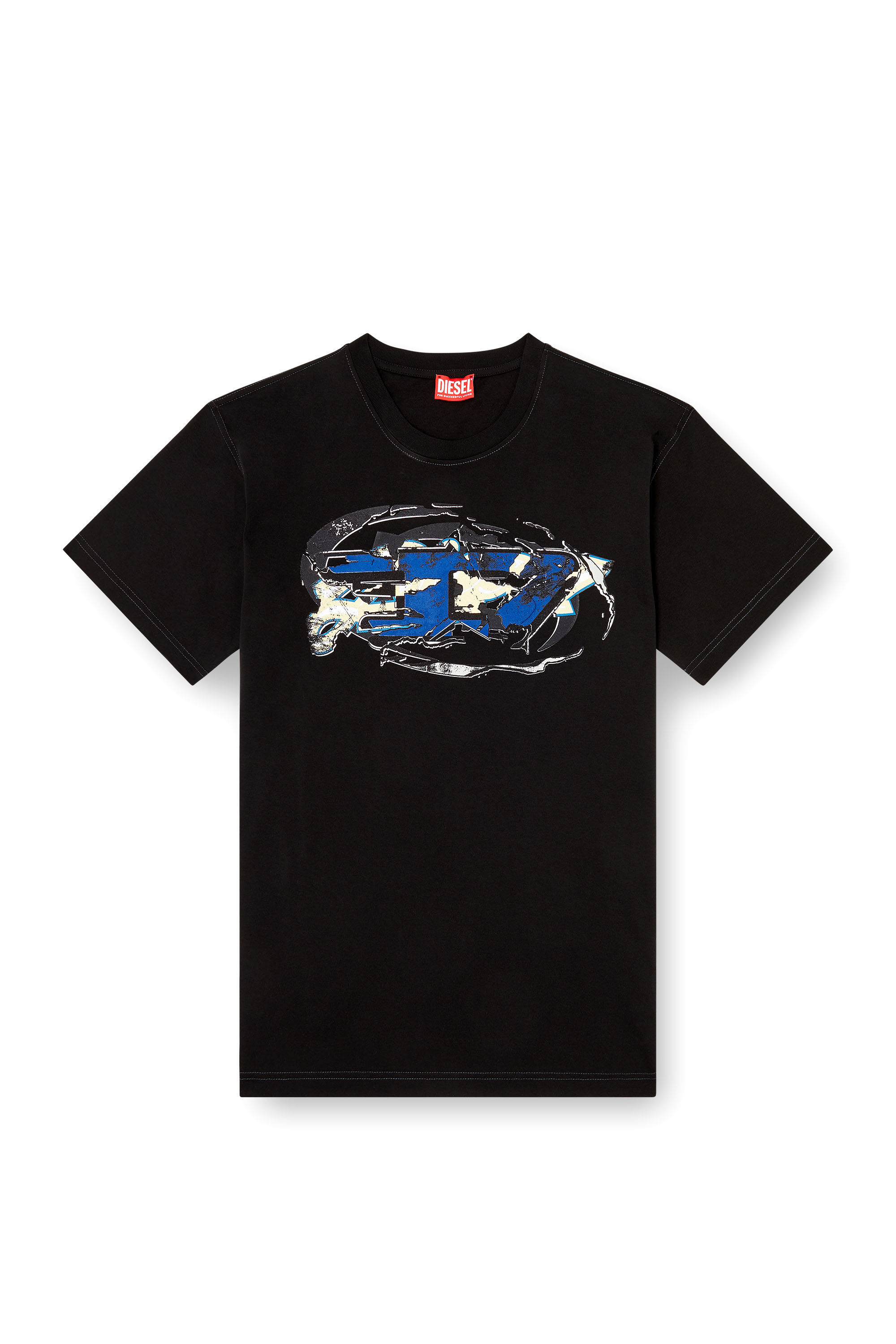 Diesel - T-NORM-T11, Camiseta con logotipo Oval D Hombre in Negro - 2