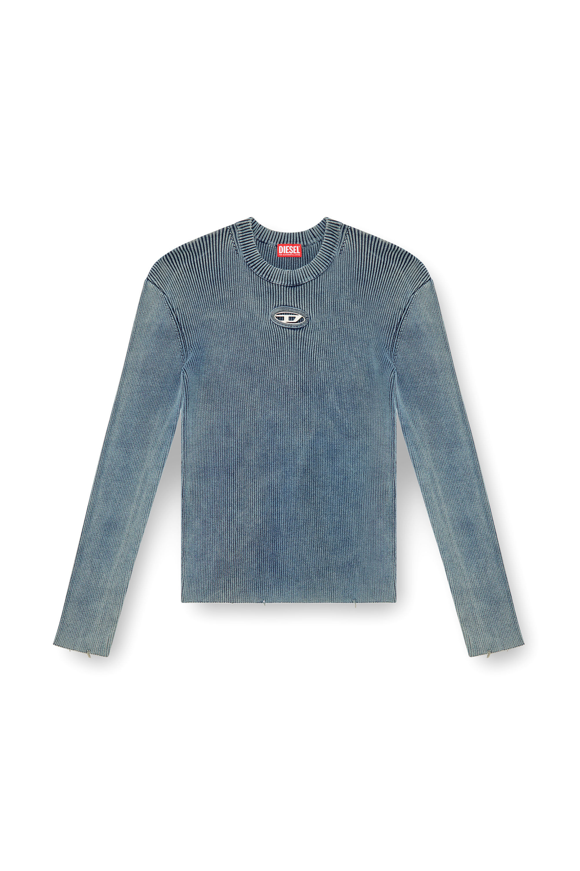 Men's Cut-out jumper with Oval D | Blue | Diesel