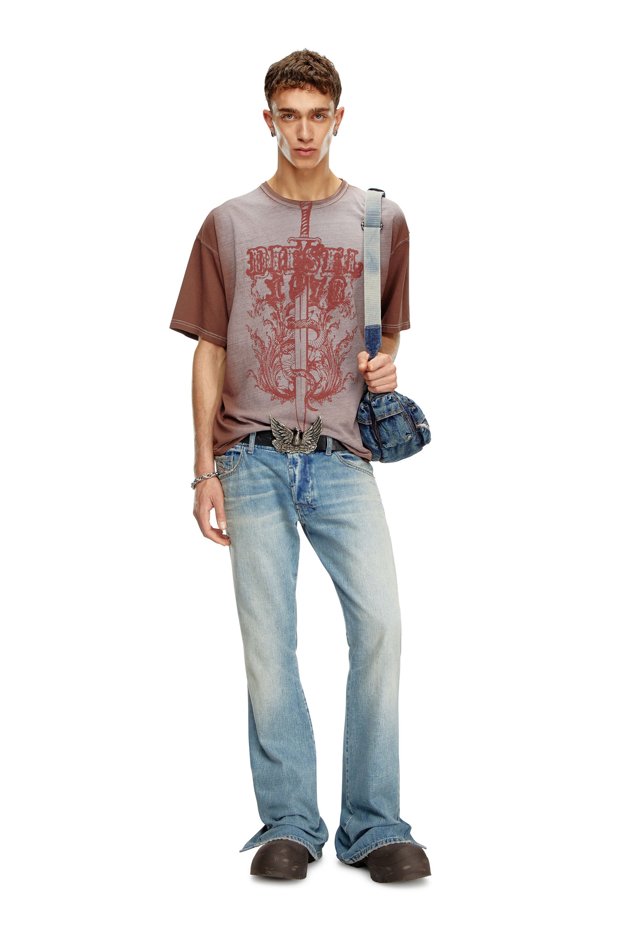 Diesel - Man's Bootcut Jeans D-Backler 0GRDN, Light Blue - 1