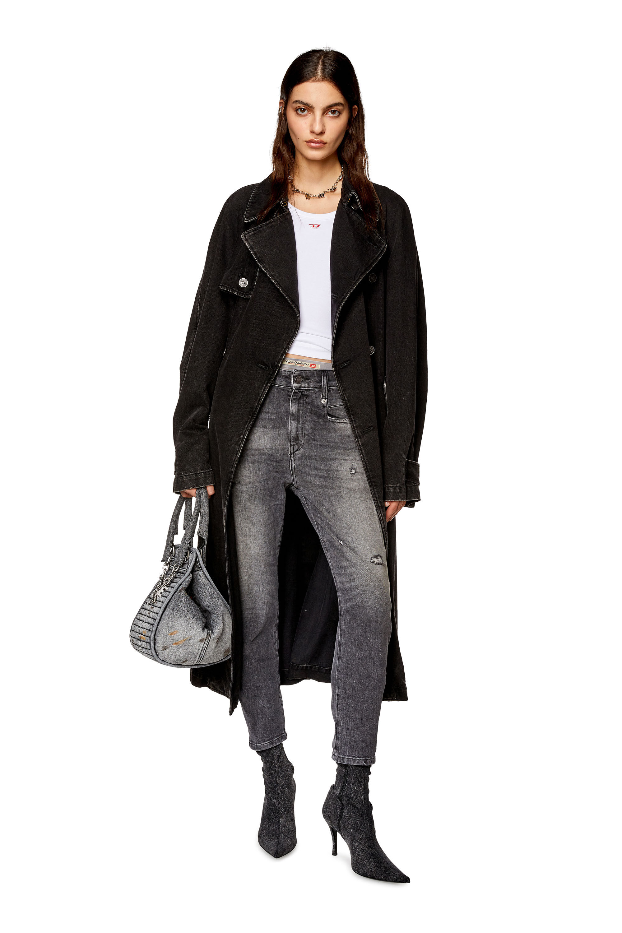 Diesel - Boyfriend Jeans Fayza 09G21 Mujer, Negro/Gris oscuro - 1