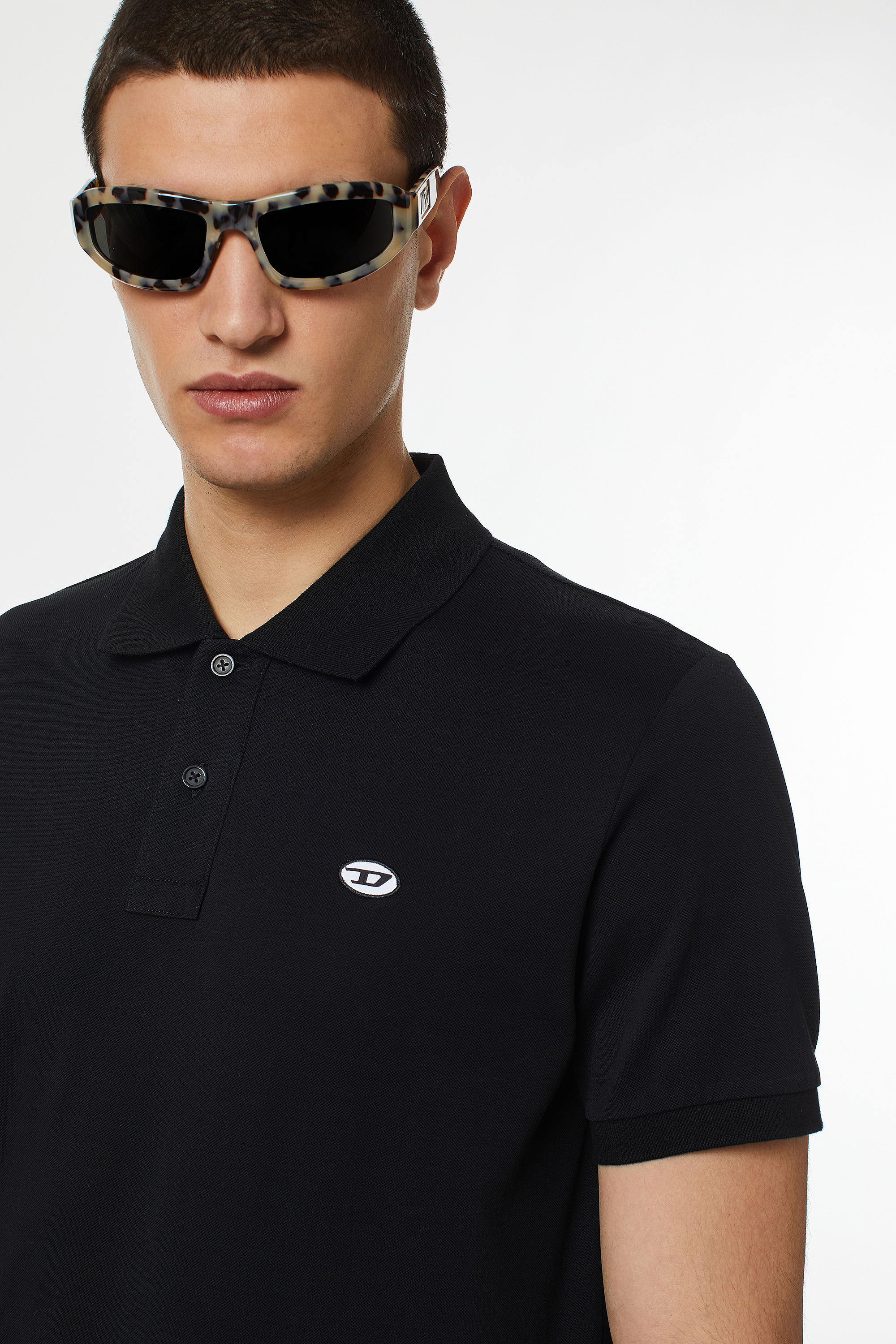 T-SMITH-DOVAL-PJ Man: Polo shirt with oval D patch | Diesel