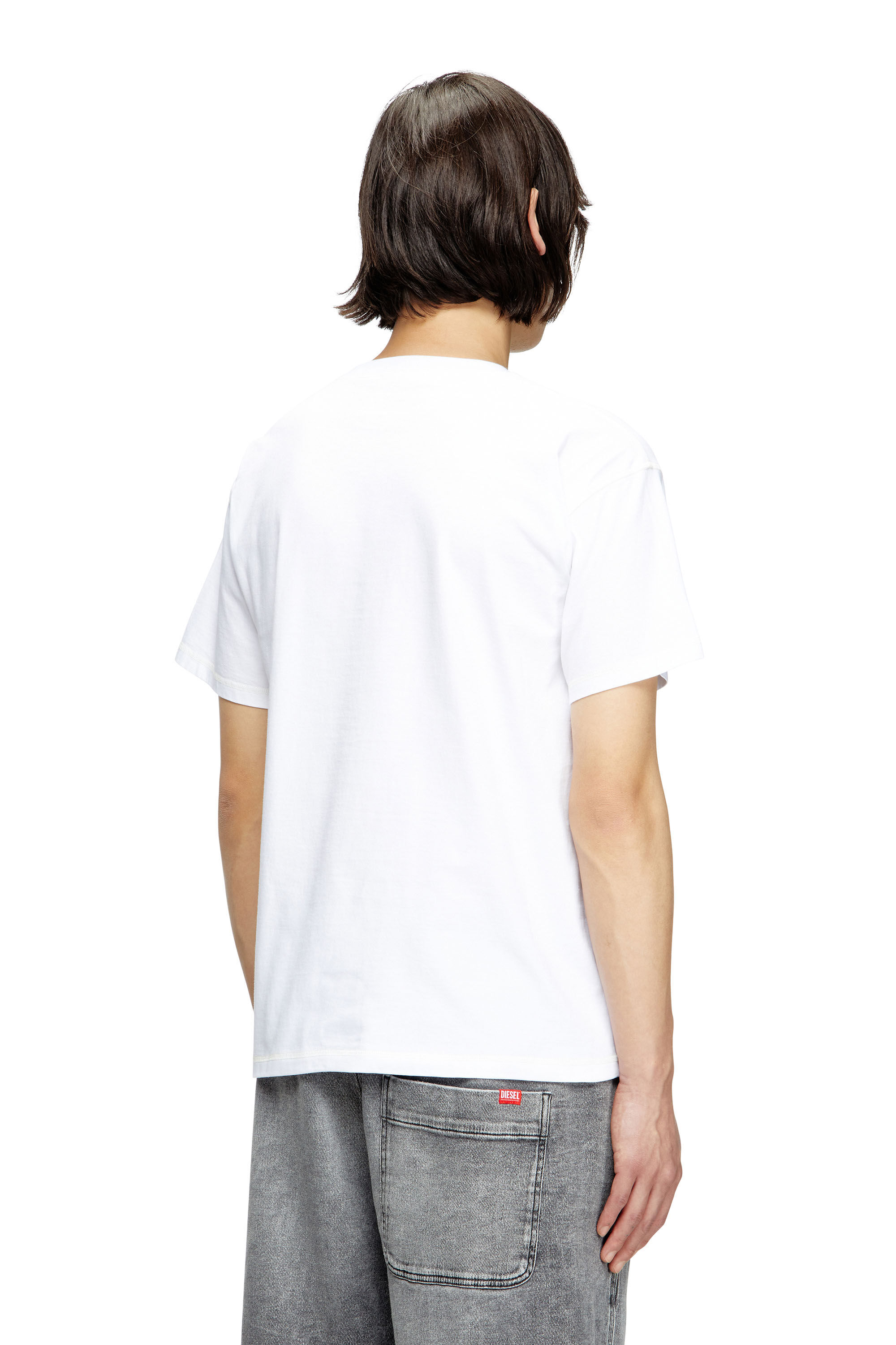 Diesel - T-NORM-HOSHI, Camiseta con estampado de collar con colgante Unisex in Blanco - 4