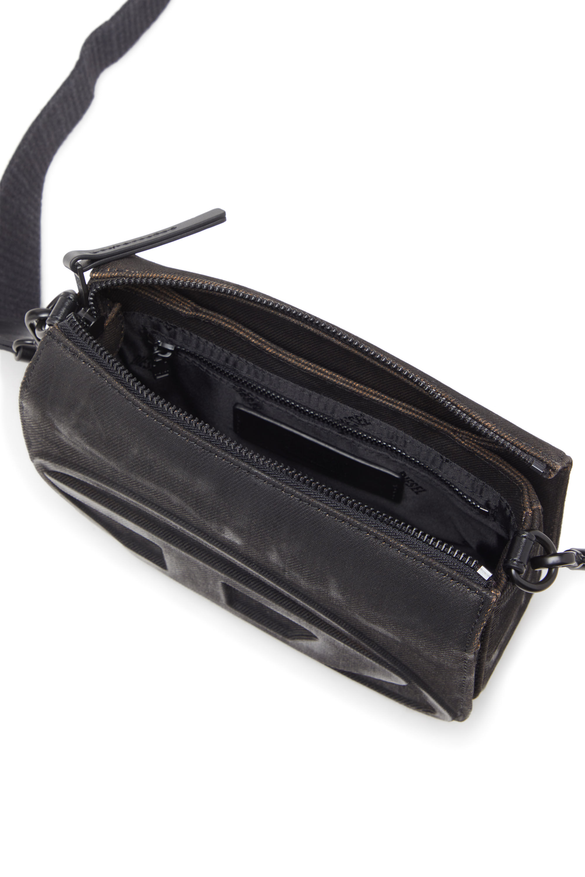 Diesel - 1DR CAMERA BAG, 1DR-Bolso tipo cámara de denim en relieve Hombre in Negro - 2