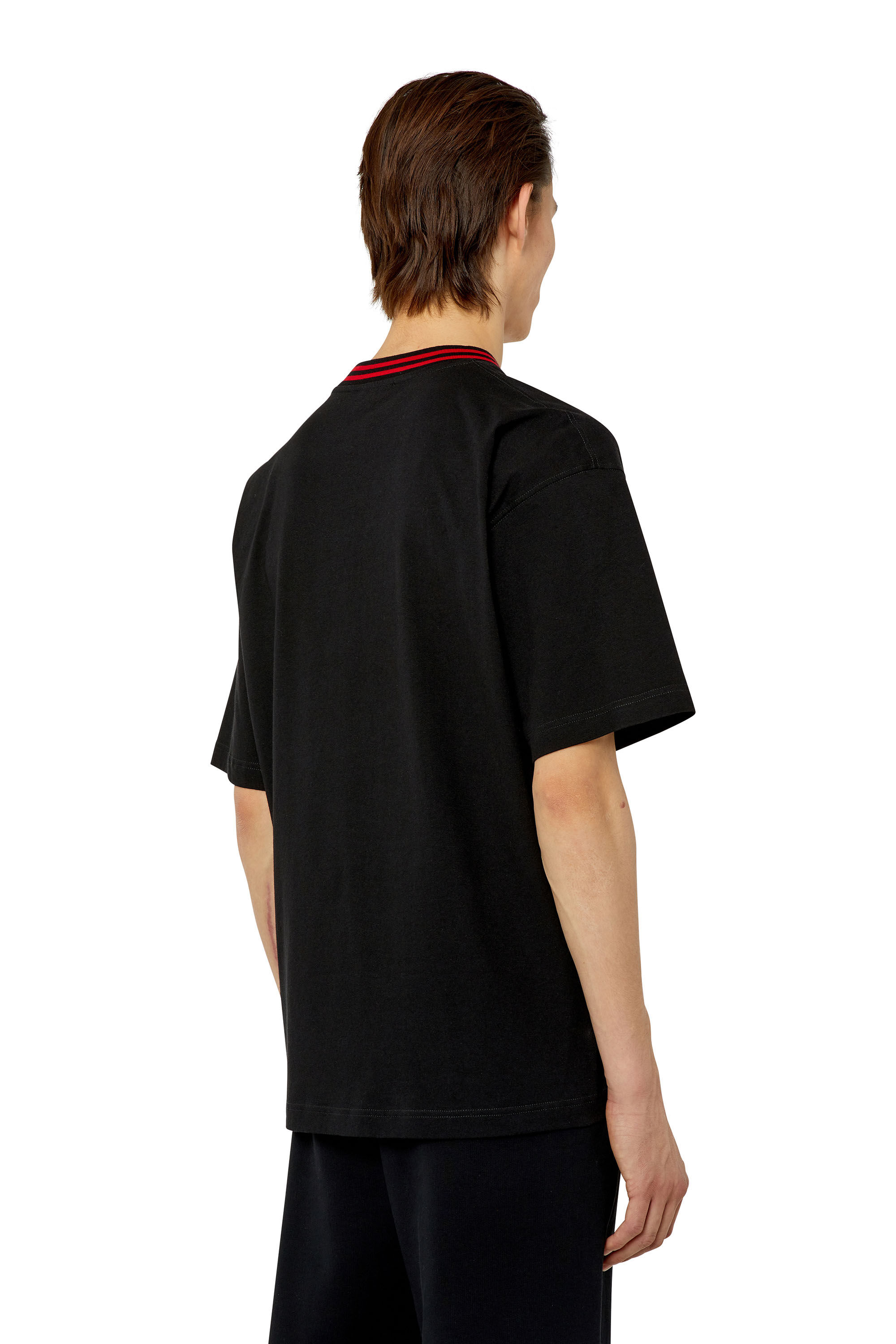 Diesel - T-WASH-G6, Man's T-shirt with crown logo embroidery in Black - 5