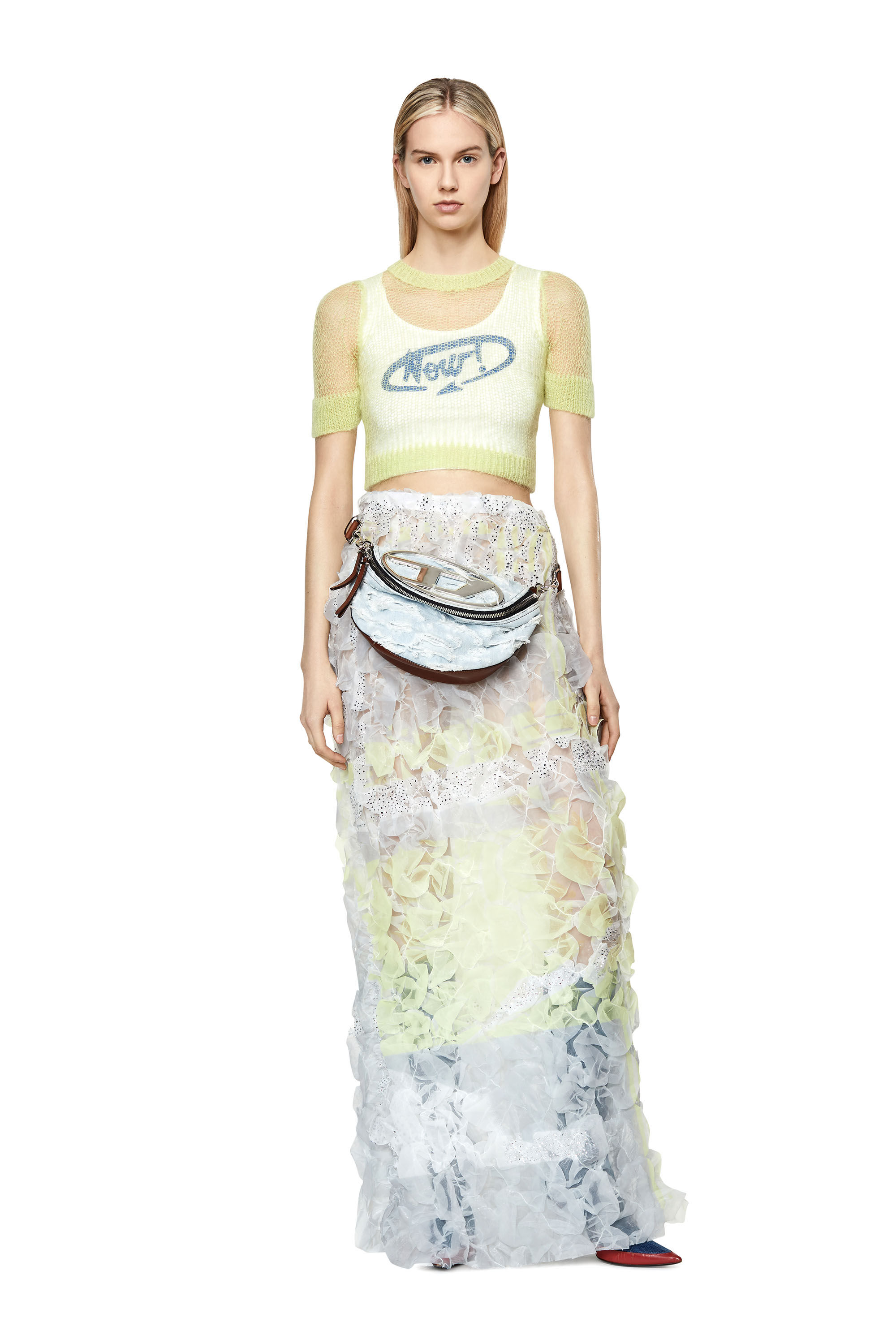 O-JANINE Woman: Fashion Show smocked organza skirt | Diesel