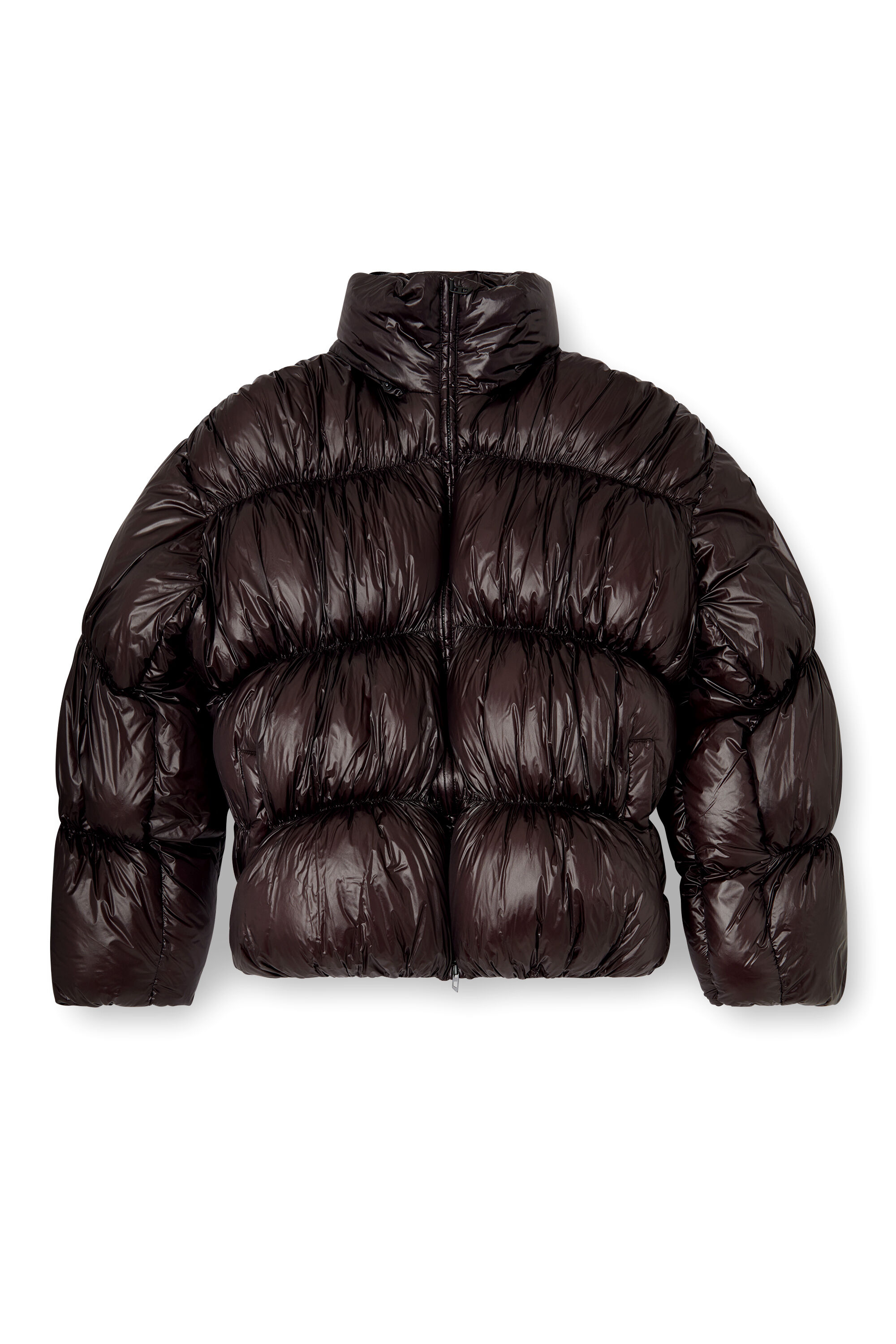 Men's Hooded down jacket with bubble effect | Black | Diesel