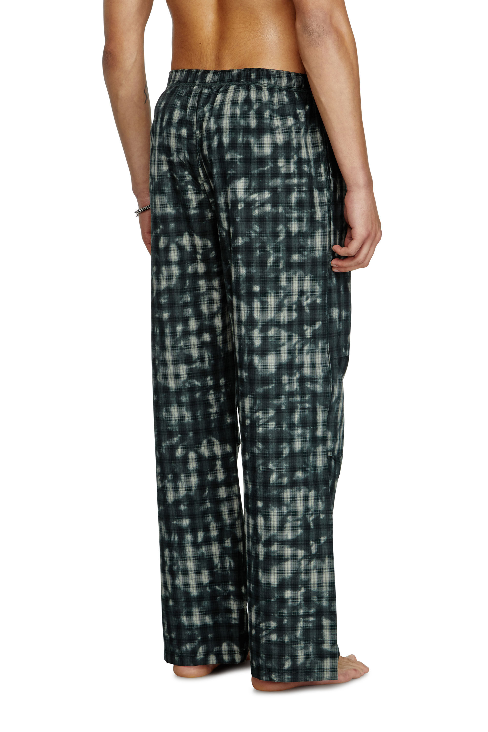 Diesel - VINCE-UTLT, Unisex's Pyjama bottoms with check print in Dark Green - 2