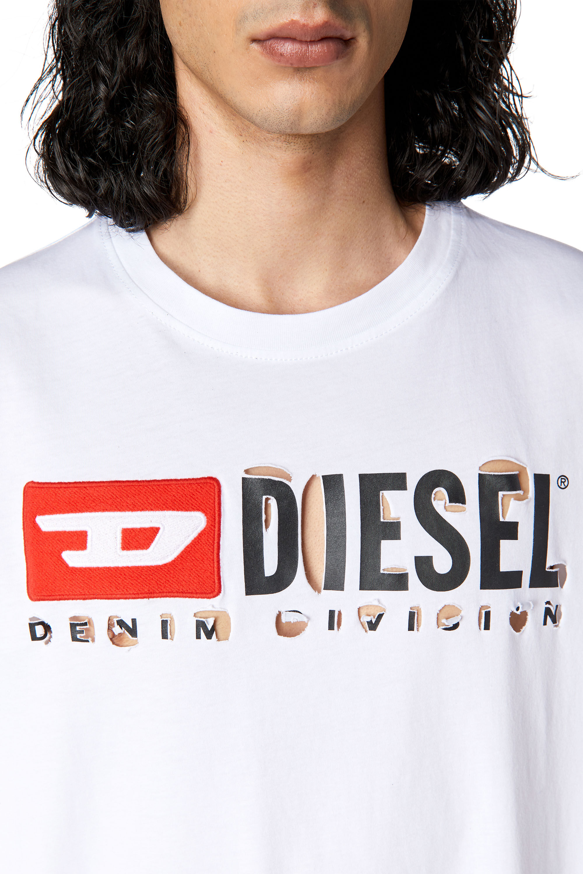 T JUST DIVSTROYED Man T shirt with peel off letters Diesel