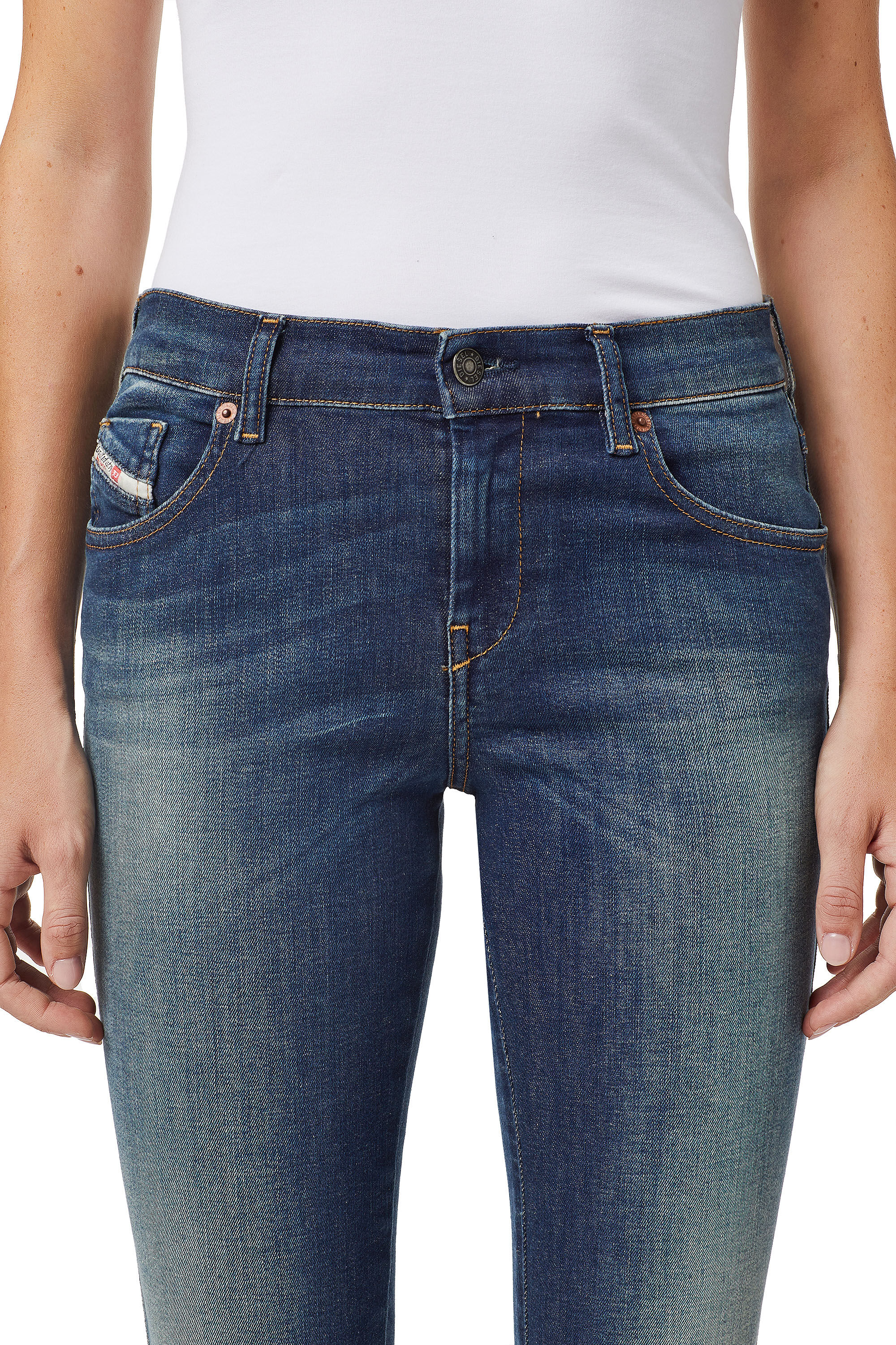 Sandy 009HL Woman Straight Dark blue Jeans Diesel