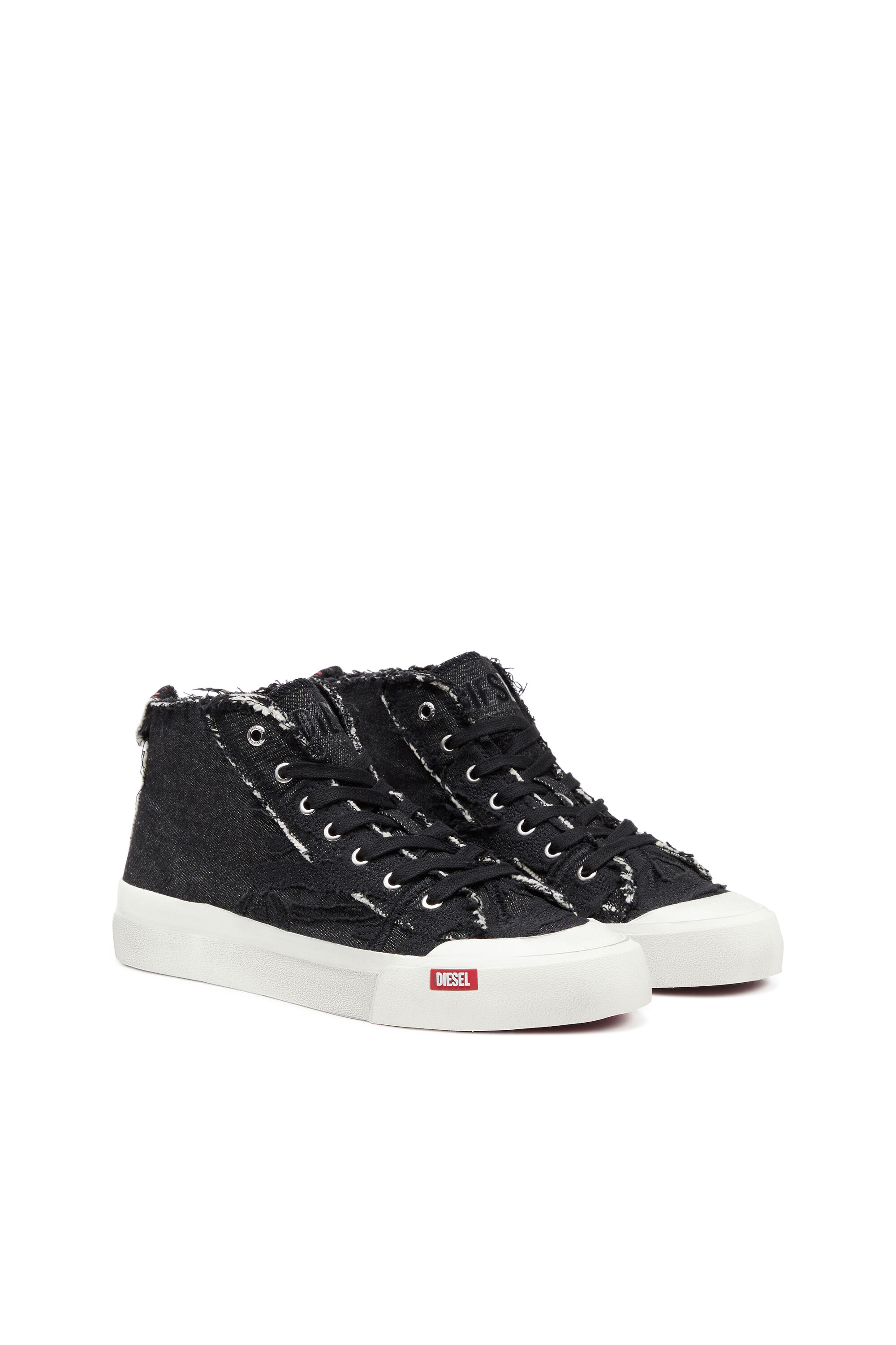 Men's S-Athos Mid-Destroyed gauze and denim high-top Men's S-Athos Mid-Destroyed gauze and denim high-top