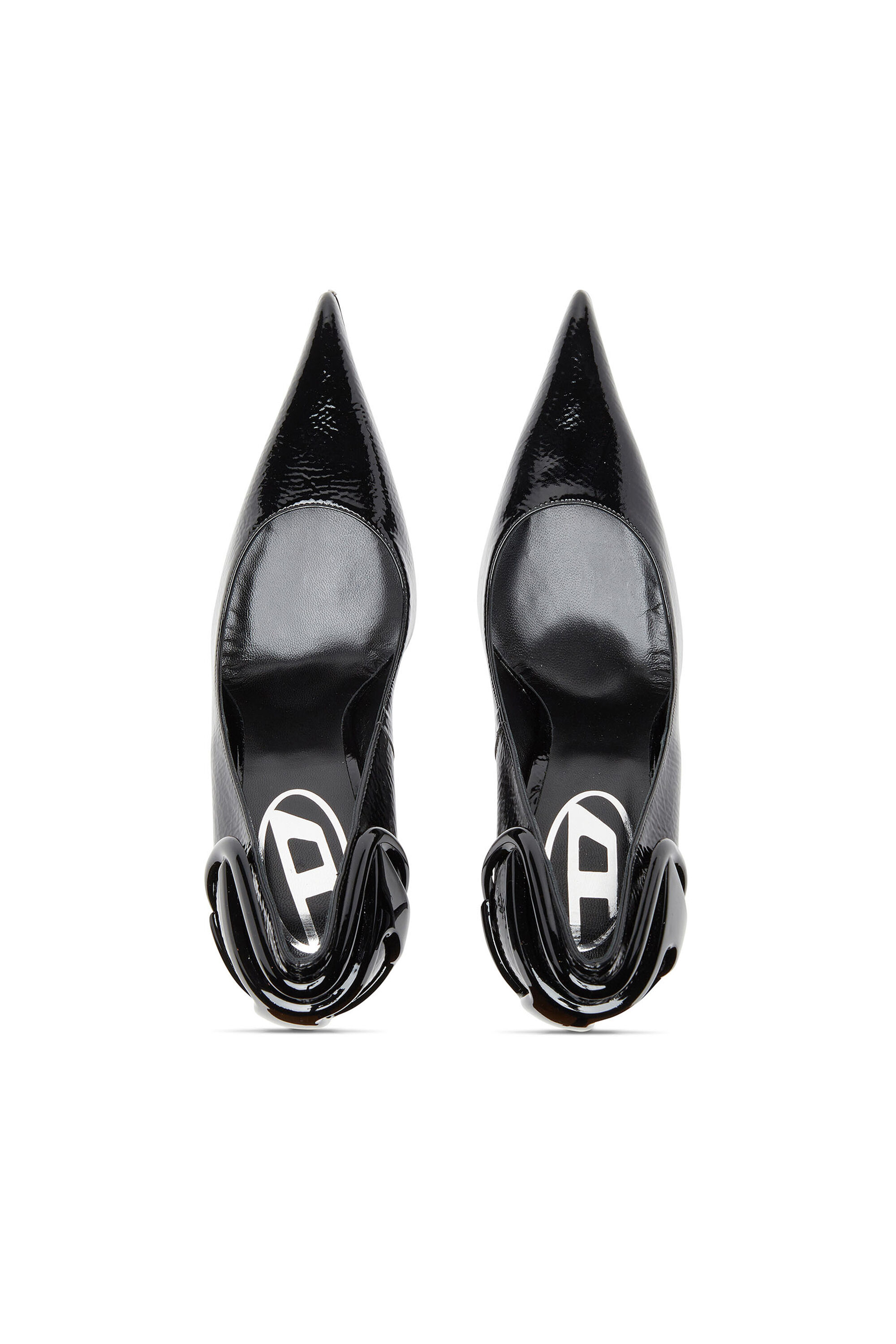 Women's D-Ten&Half-Glossy pumps with curved heel | Black | Diesel