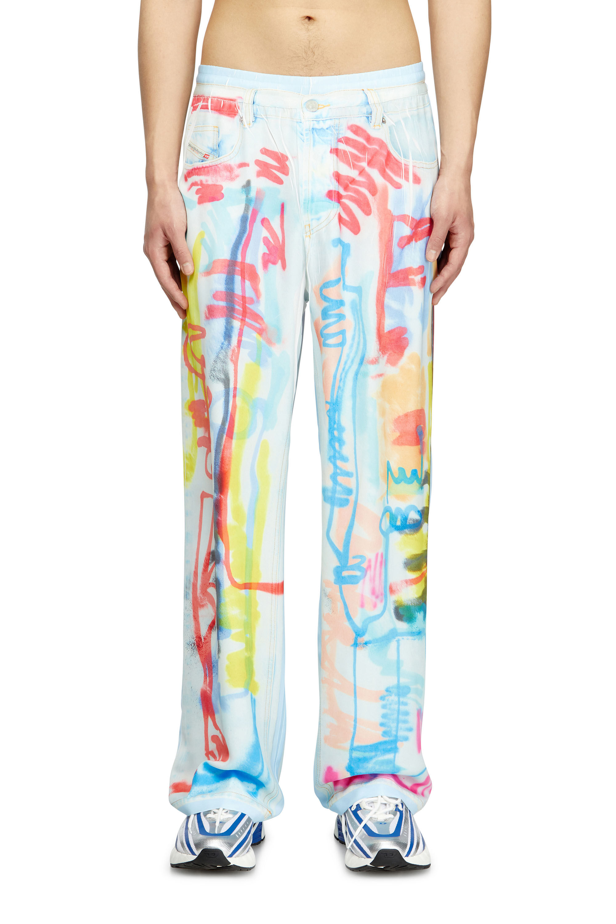 Diesel - P-AFTER-GRAFFITI-AFR, Pantalón holgado con estampado graffiti Unisex in Multicolor - 3