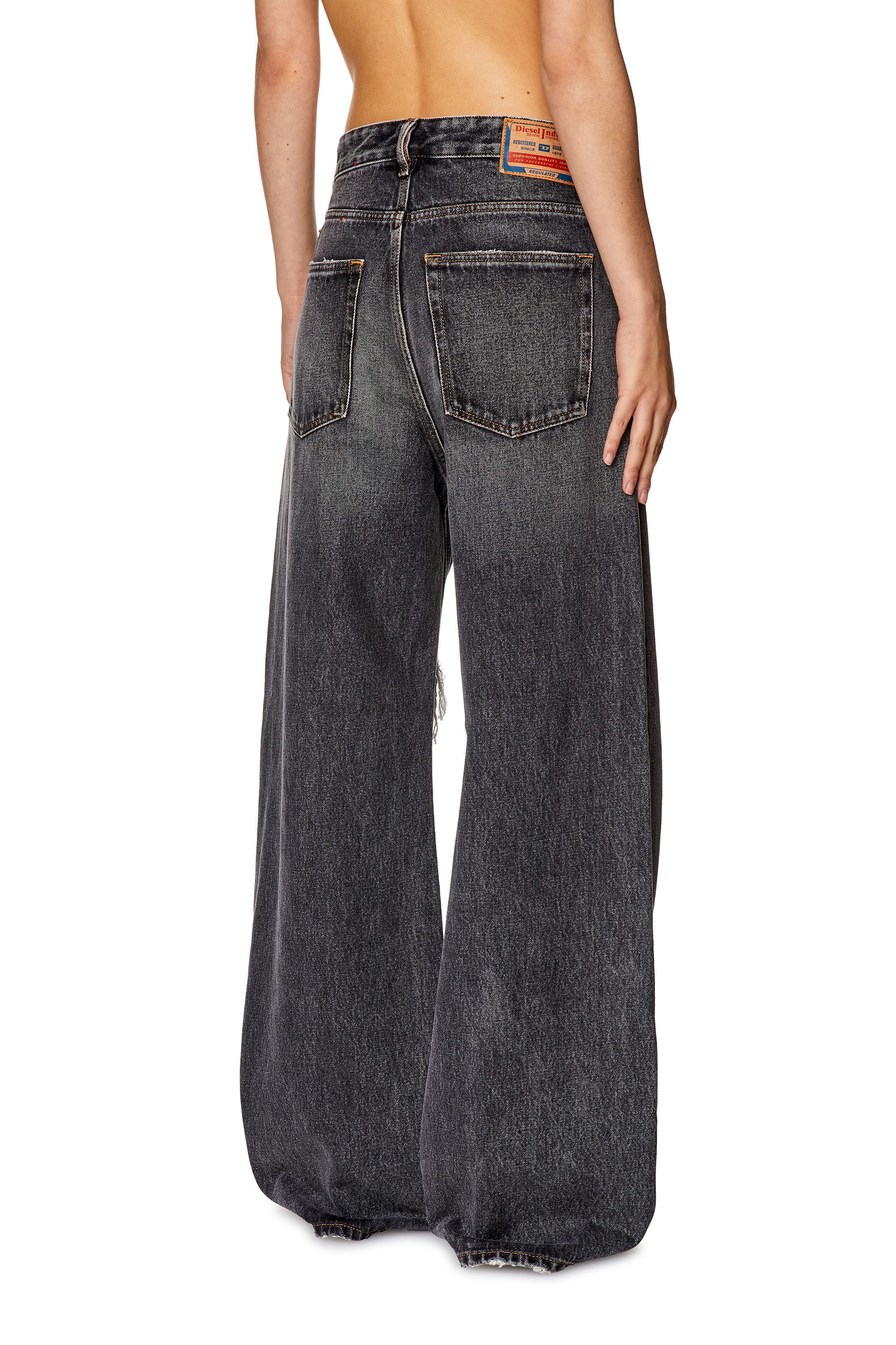 1996 D-Sire Woman: Straight Black/Dark grey Baggy Jeans | Diesel