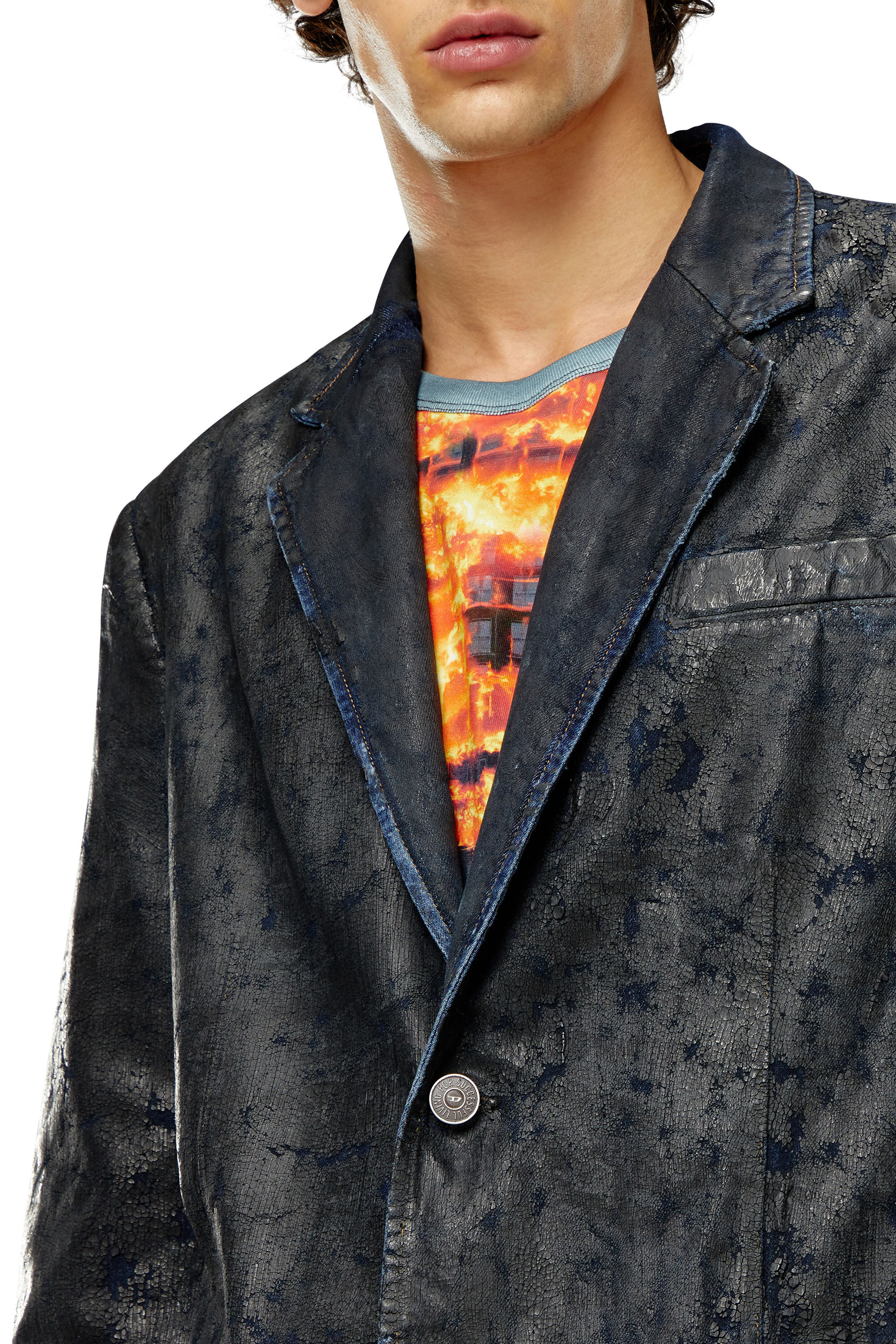 ●Bad Blue● Endot Blazer Jacket (Charcoal) Twin Peaks Blazer (UC2D4101-3-T-CHARCOAL)