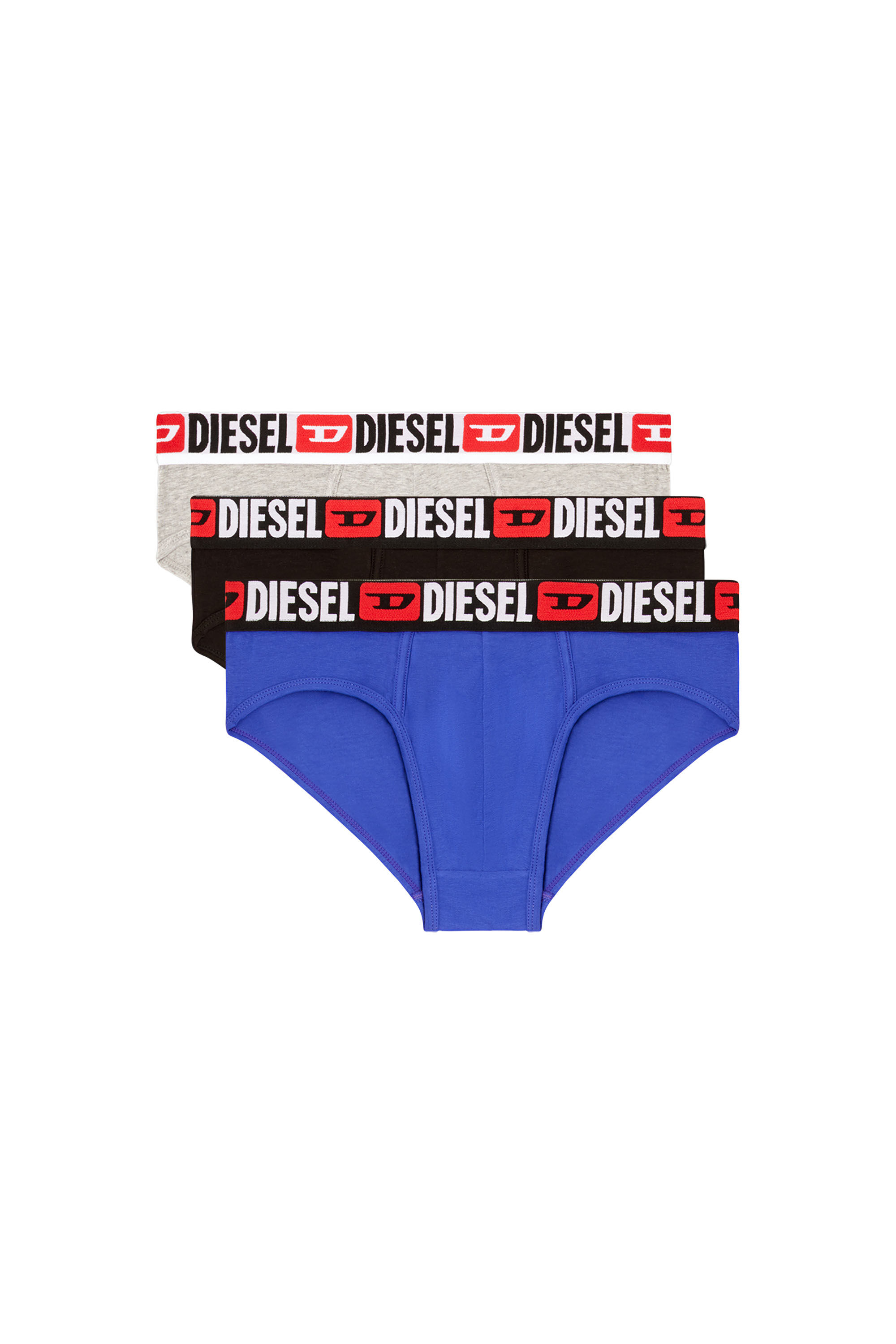 Diesel - UMBR-ANDRETHREEPACK, Set de tres calzoncillos de slip de color liso Hombre in Multicolor - 1