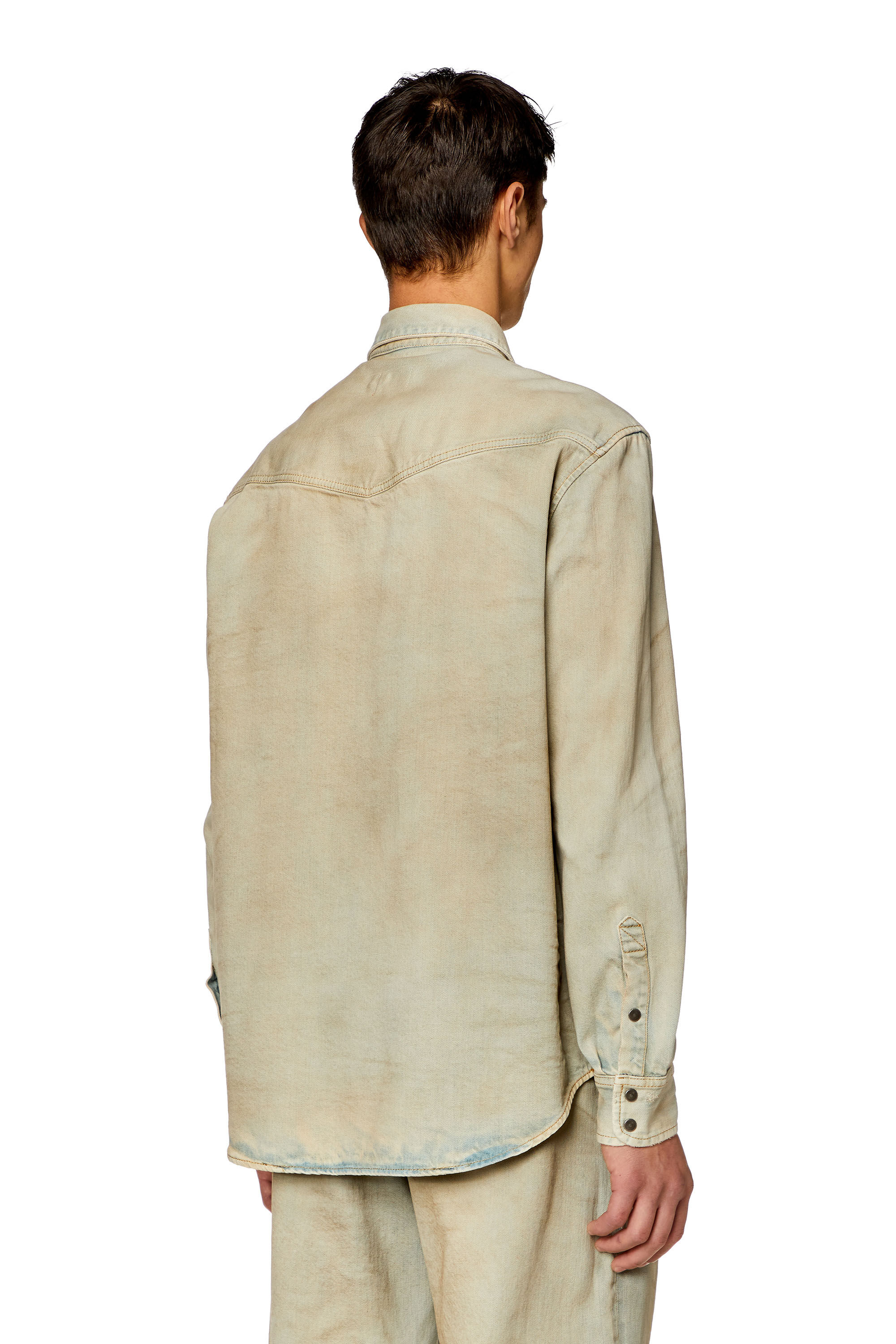 *Diesel*チャールズ-D-ポップ プリント ビーチシャツ Men's Beach shirt in linen blend | Red | Diesel