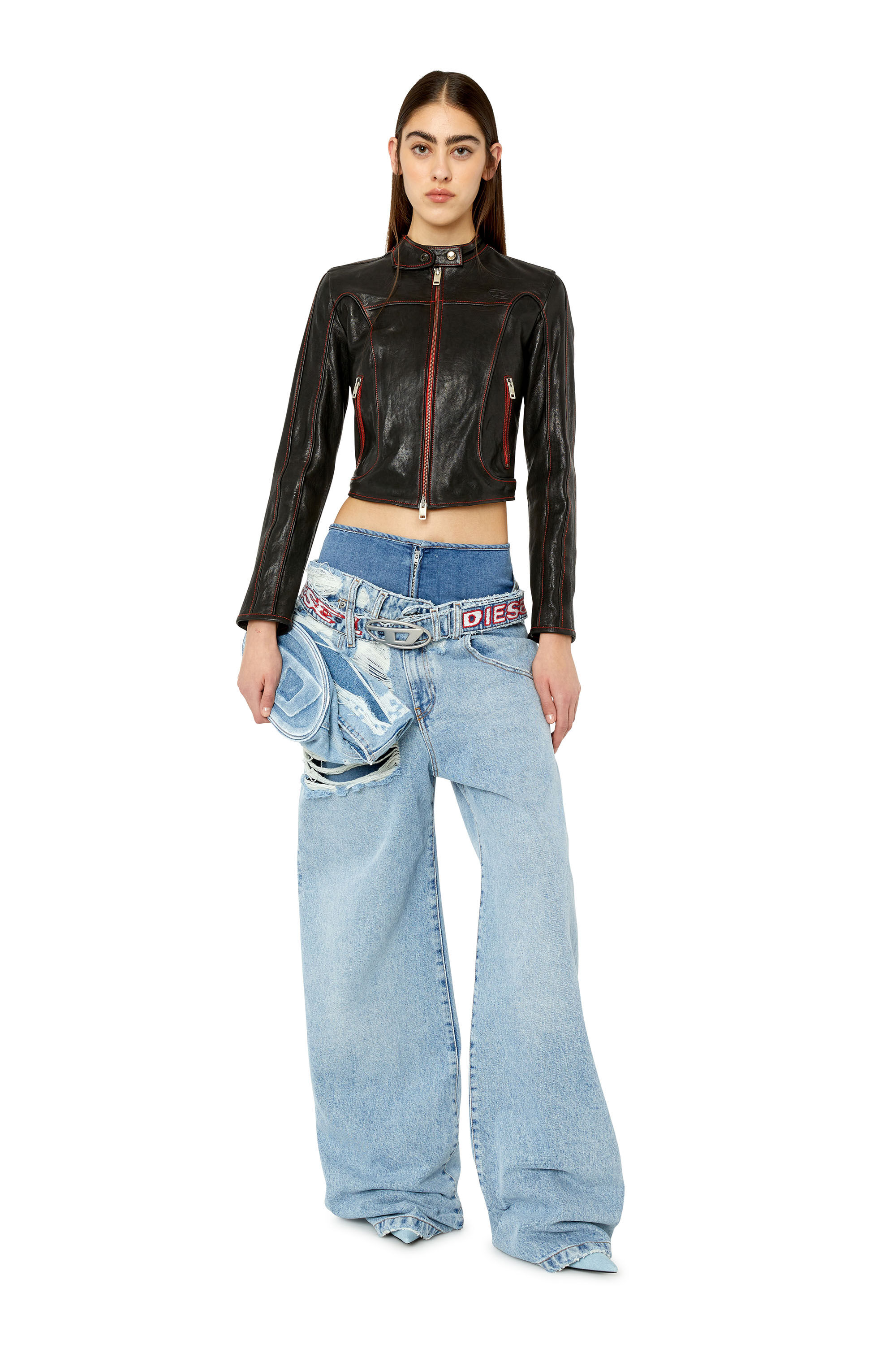 D-ILLIN Woman: boyfriend Light blue Jeans | Diesel