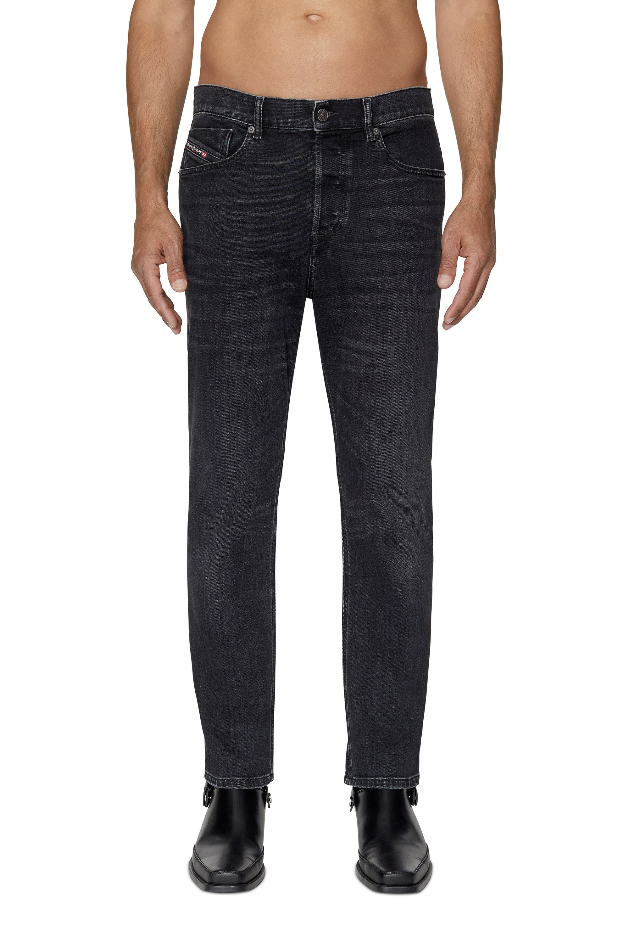 Diesel - 2005 D-FINING 09B83 Tapered Jeans, Negro/Gris oscuro - Image 3