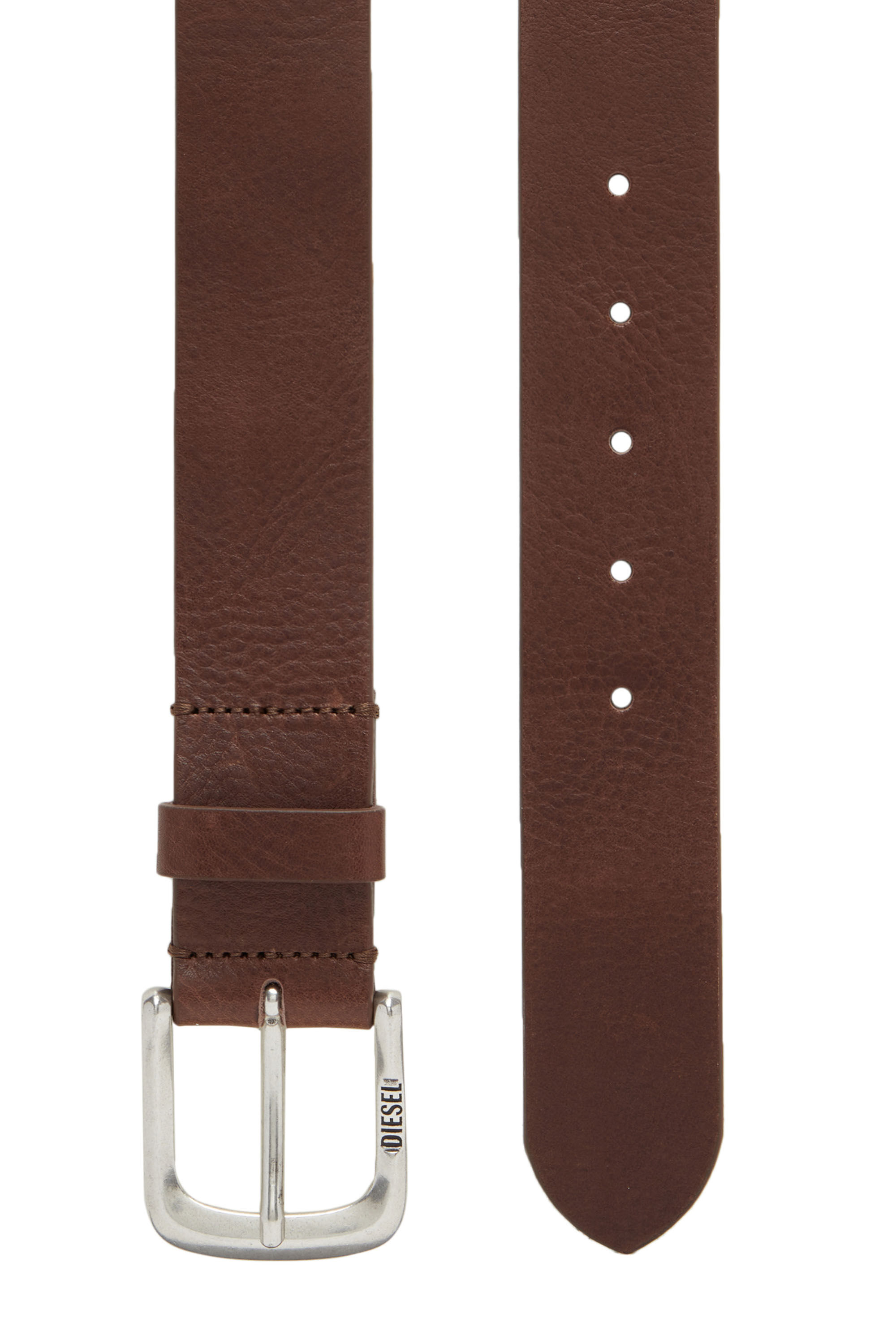 Diesel - B-JACKRON, Cinturón de cuero con jacron patch Hombre in Marrón - 2